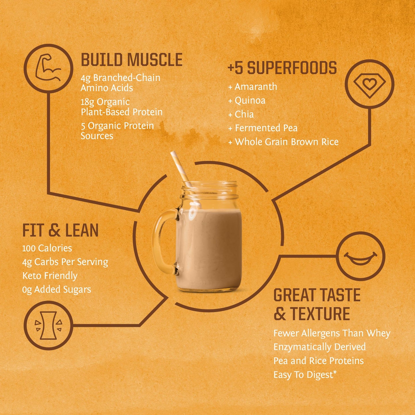 Sunwarrior Creatine Powder & Vanilla Classic Plus Organic Protein Powder Set, 60 Servings Unflavored, 30 Servings Vanilla