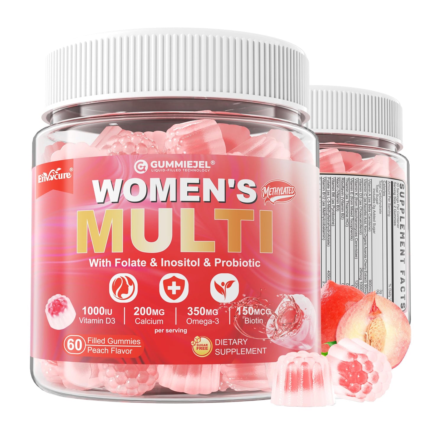 EnvyCure Women's Multivitamin Gummies 60 Count