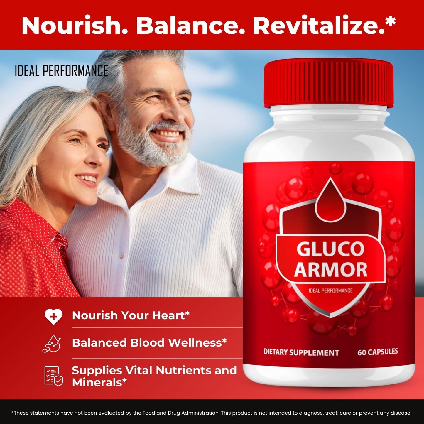 IDEAL PERFORMANCE Gluco Armor Advanced Blood Formula Capsules 60 Count