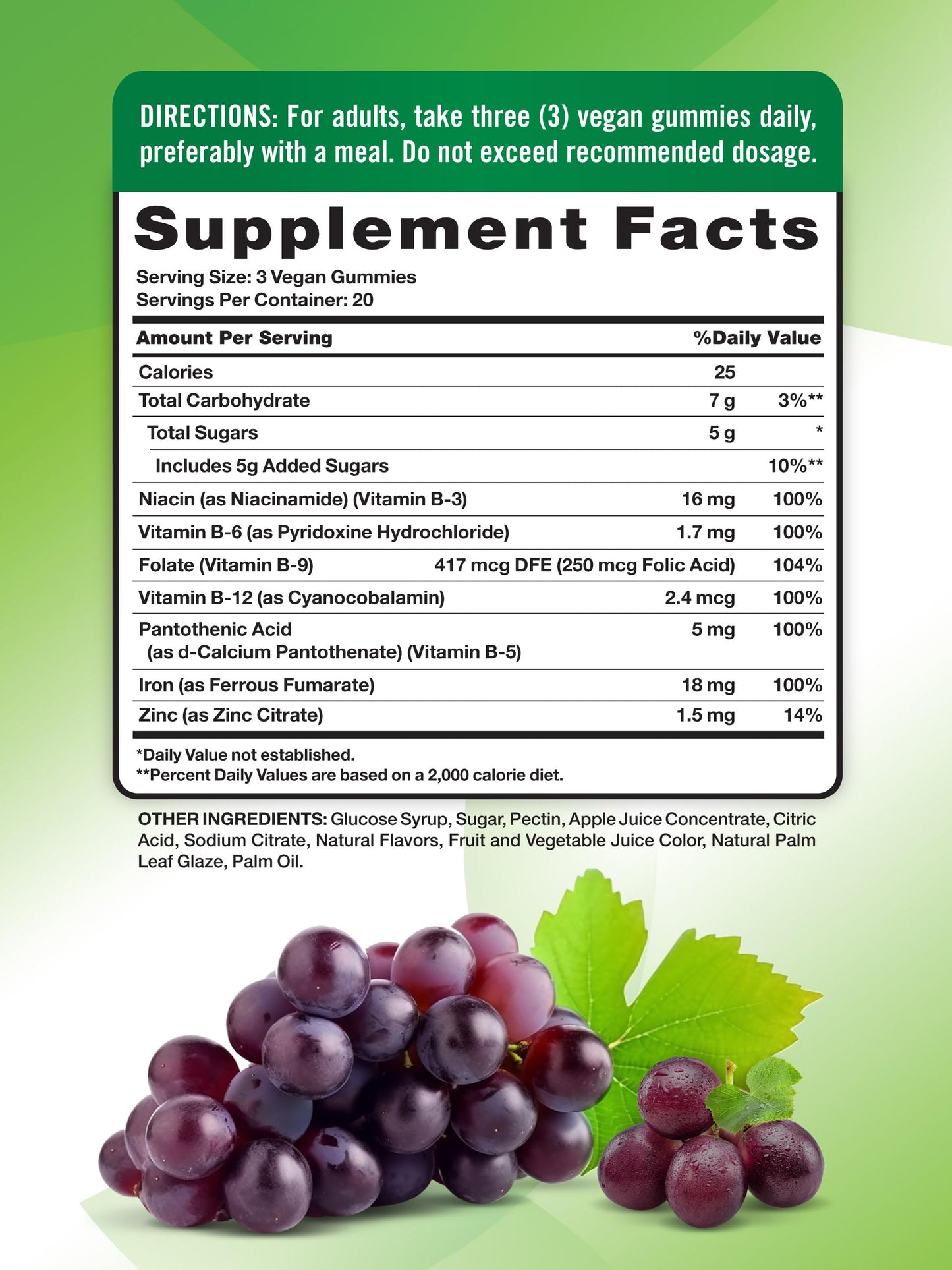 Nature's Truth Iron Gummies 60 Count