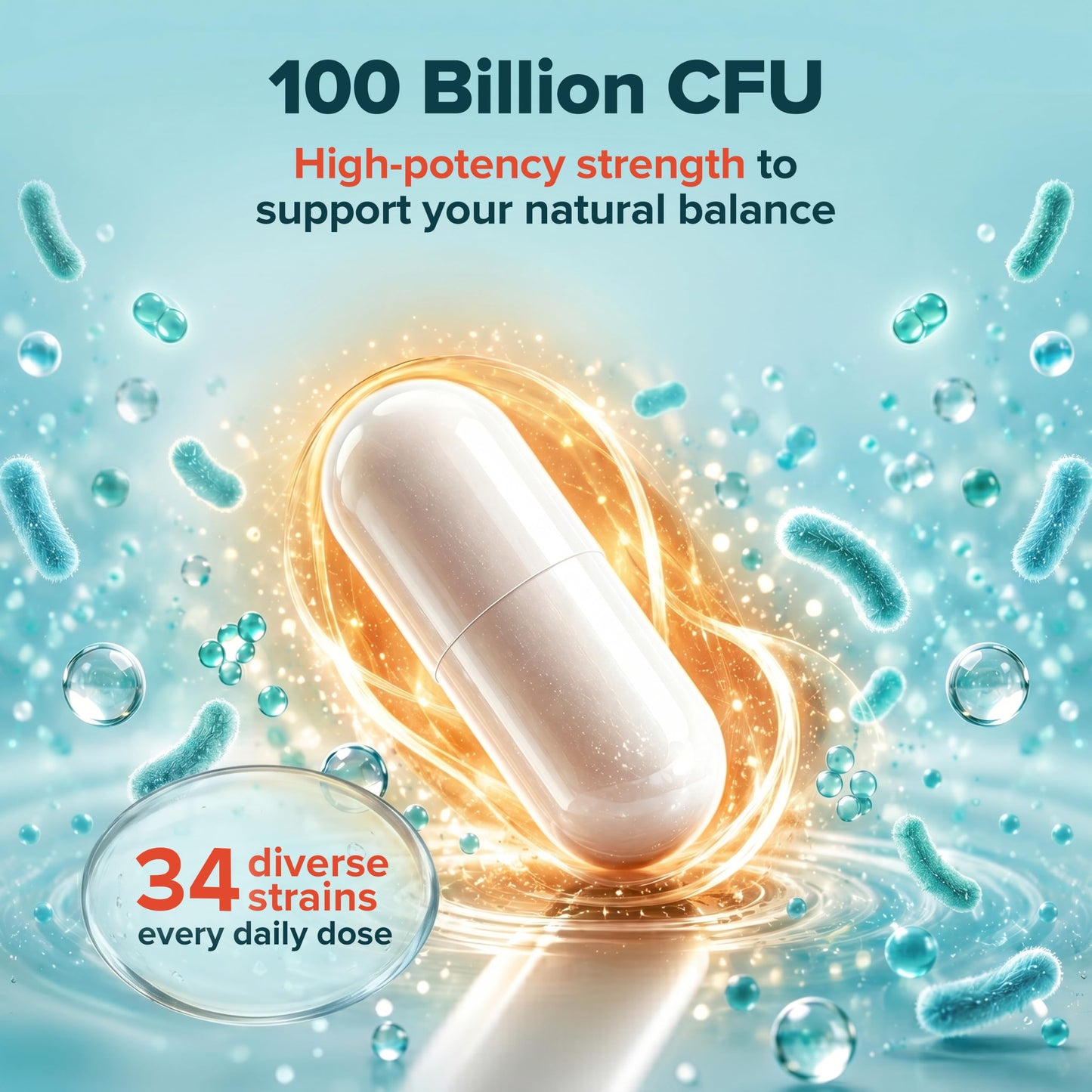 Wholesome Wellness Organic Raw Probiotics 100 Billion CFU Capsule, 30 Count
