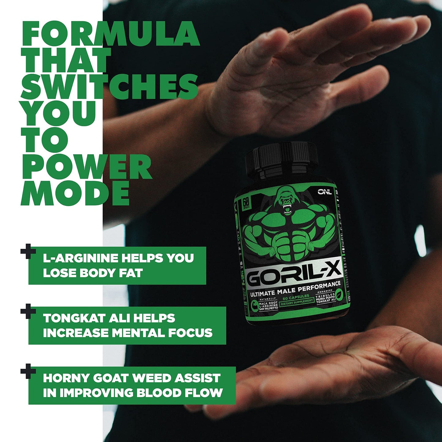 ONL Ultimate Men's Testosterone Booster Bundle GORIL-X & Major Load Supplements 120 Capsules