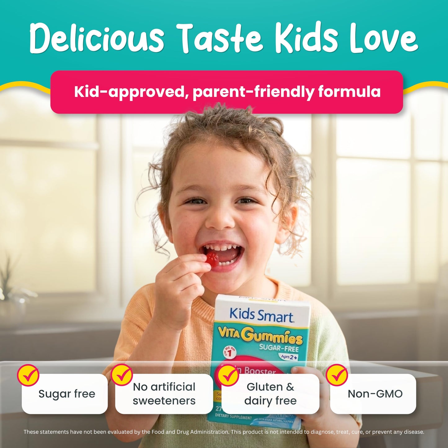 KIDS SMART Brain Booster Omega-3 DHA EPA Gummies Chewable 27 Count