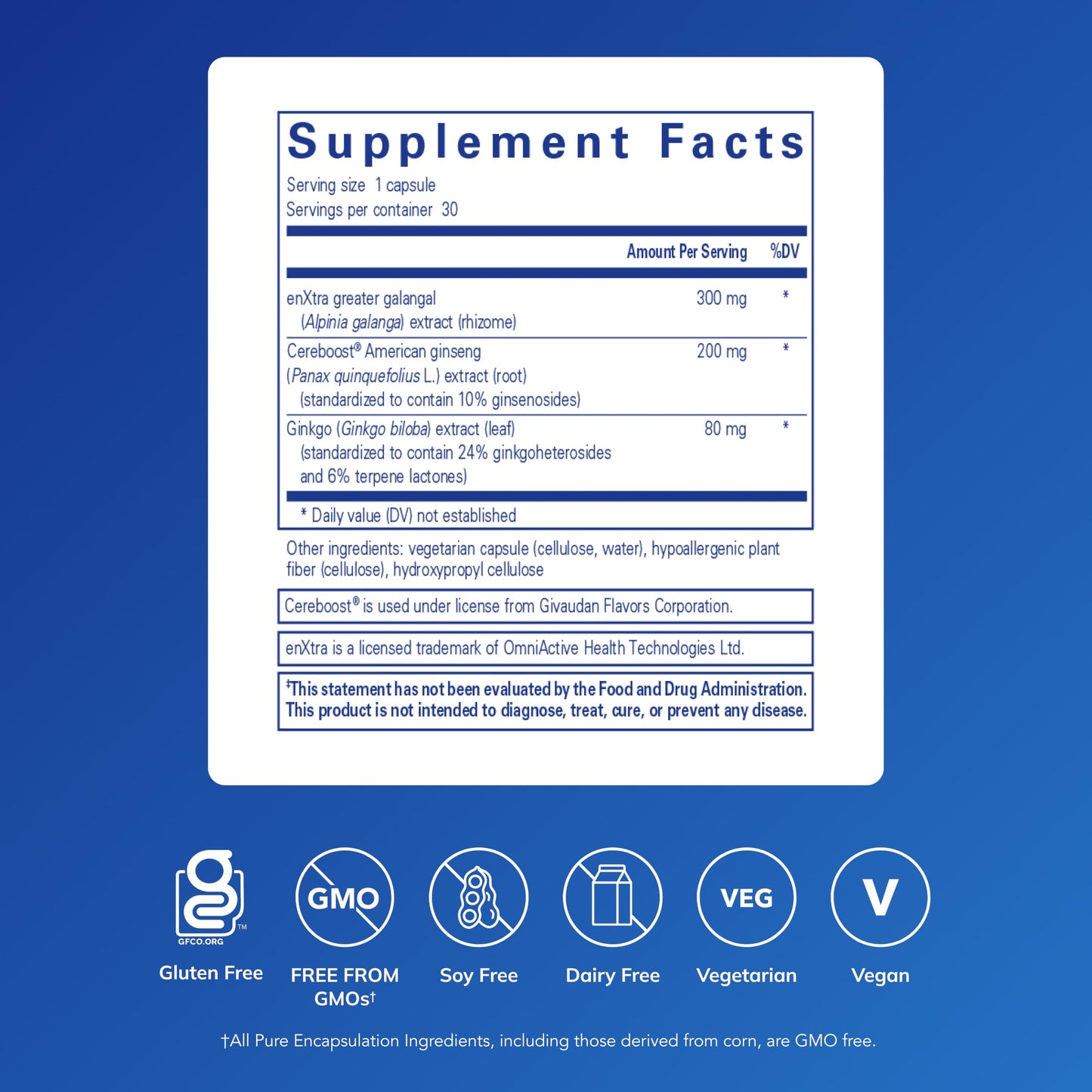 Pure Encapsulations Rapid Mental Energy 30 Capsules