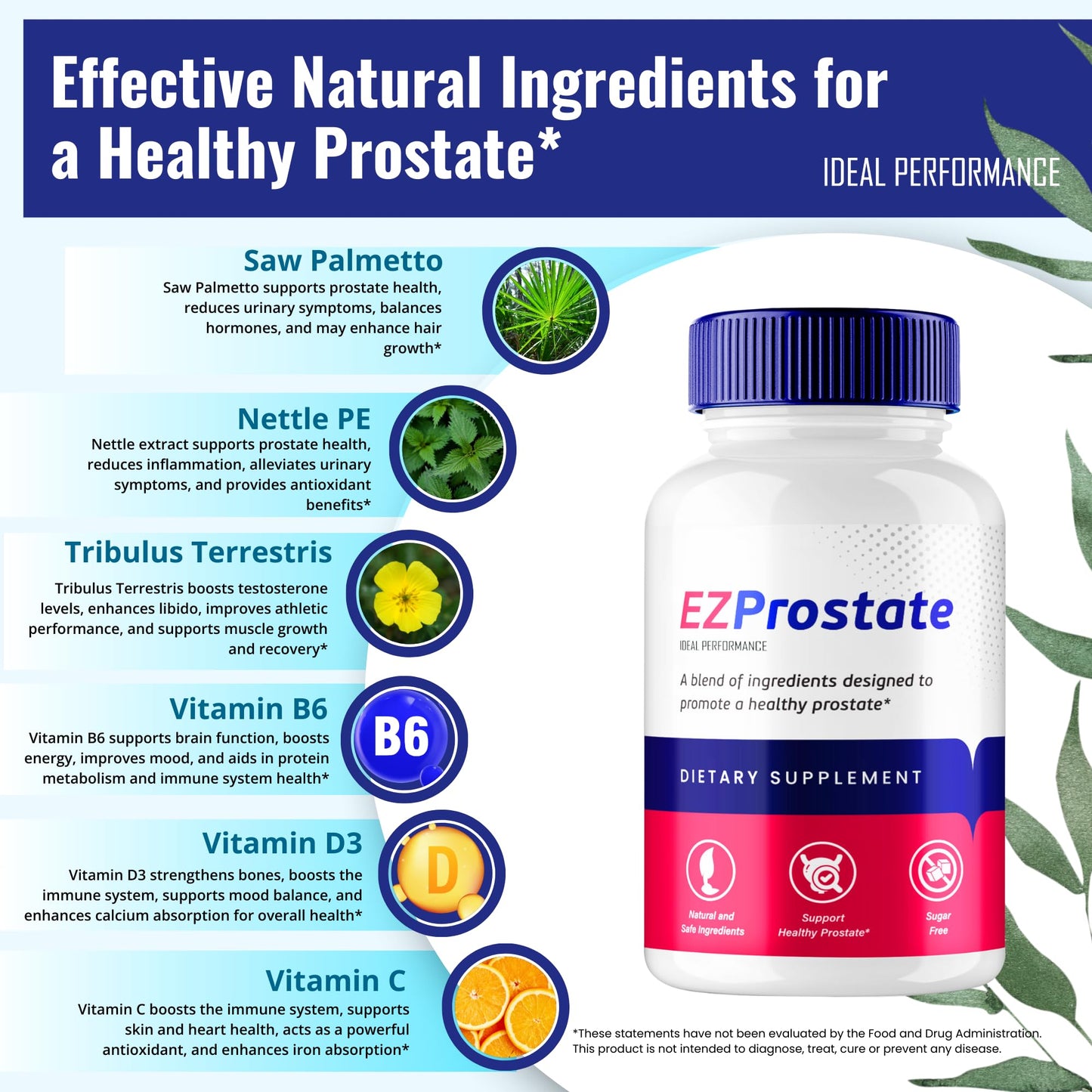 Ideal Performance EZ Prostate Capsules, 120 Capsules