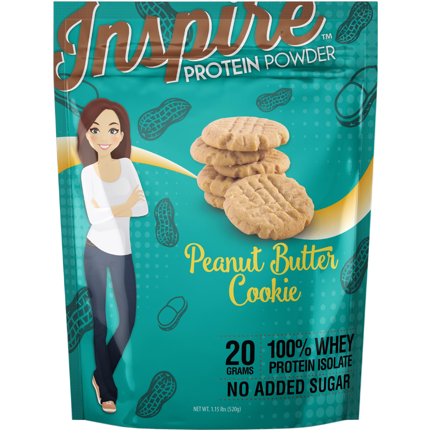 Bariatric Eating Inspire Peanut Butter Cookie 20g Whey Protein Isolate Powder 18.4
