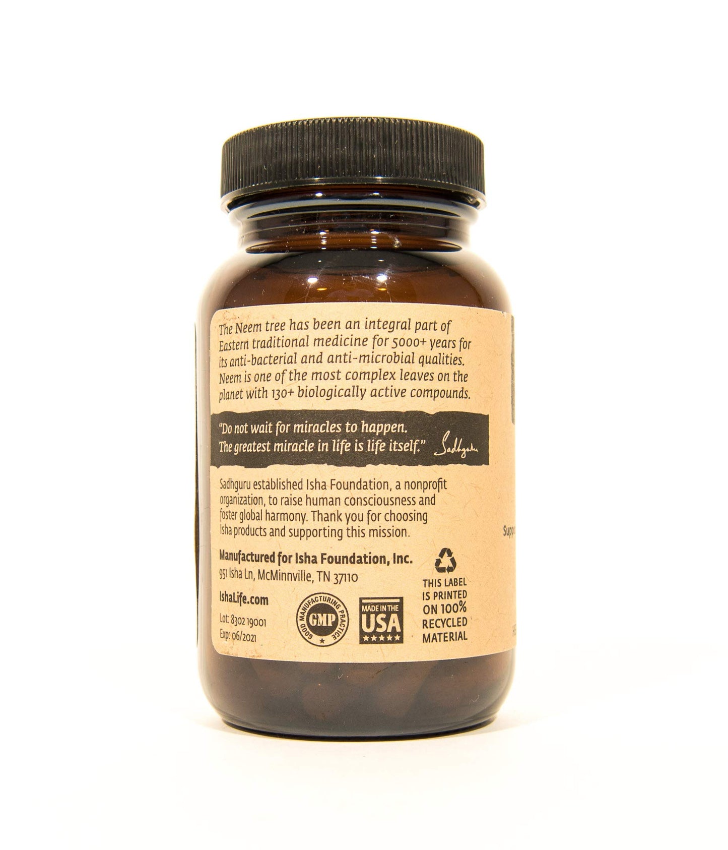 ISHA Organic Neem Supplement Capsule 90 Count