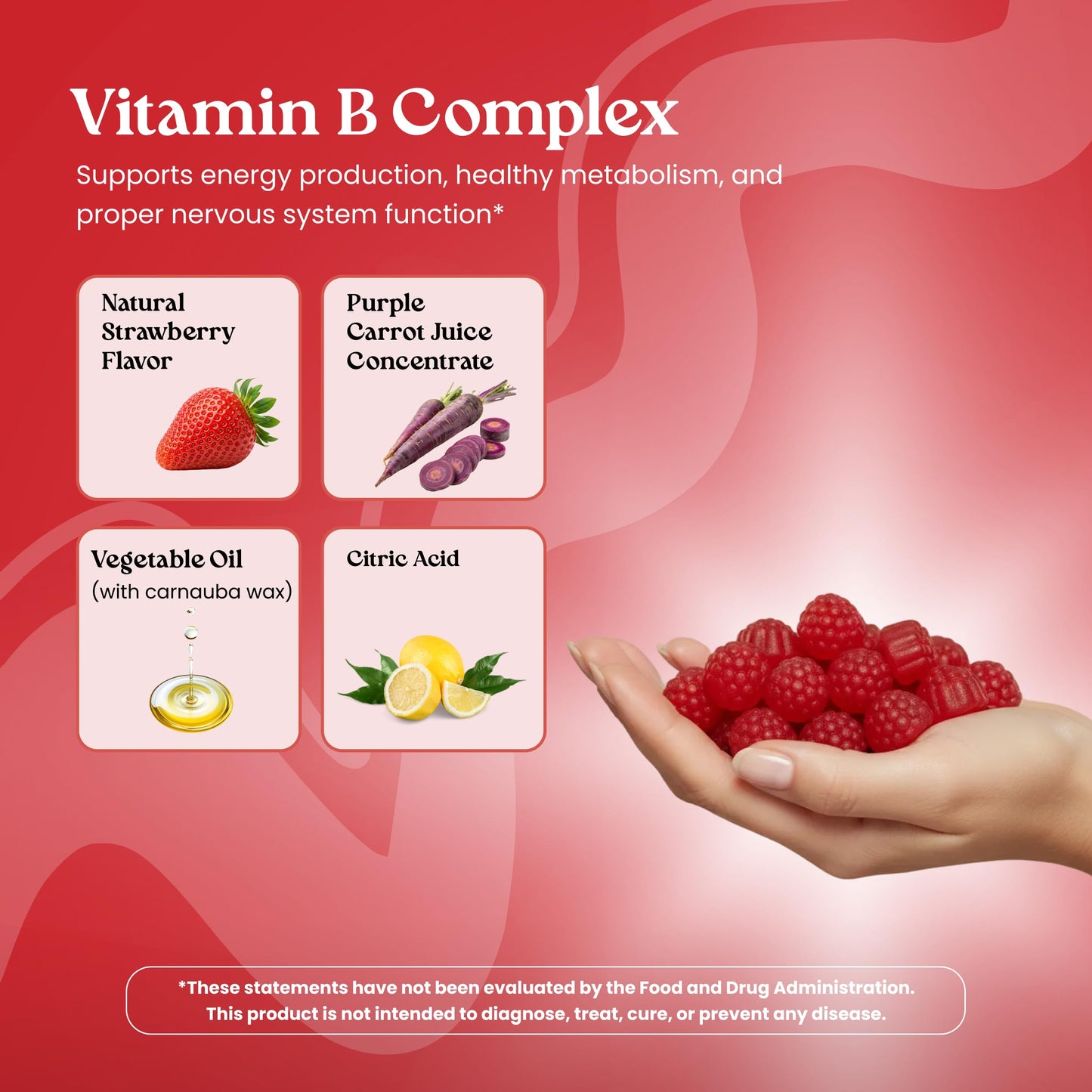 VITA GLOBE B Complex Gummy Vitamins, 60 Gummies