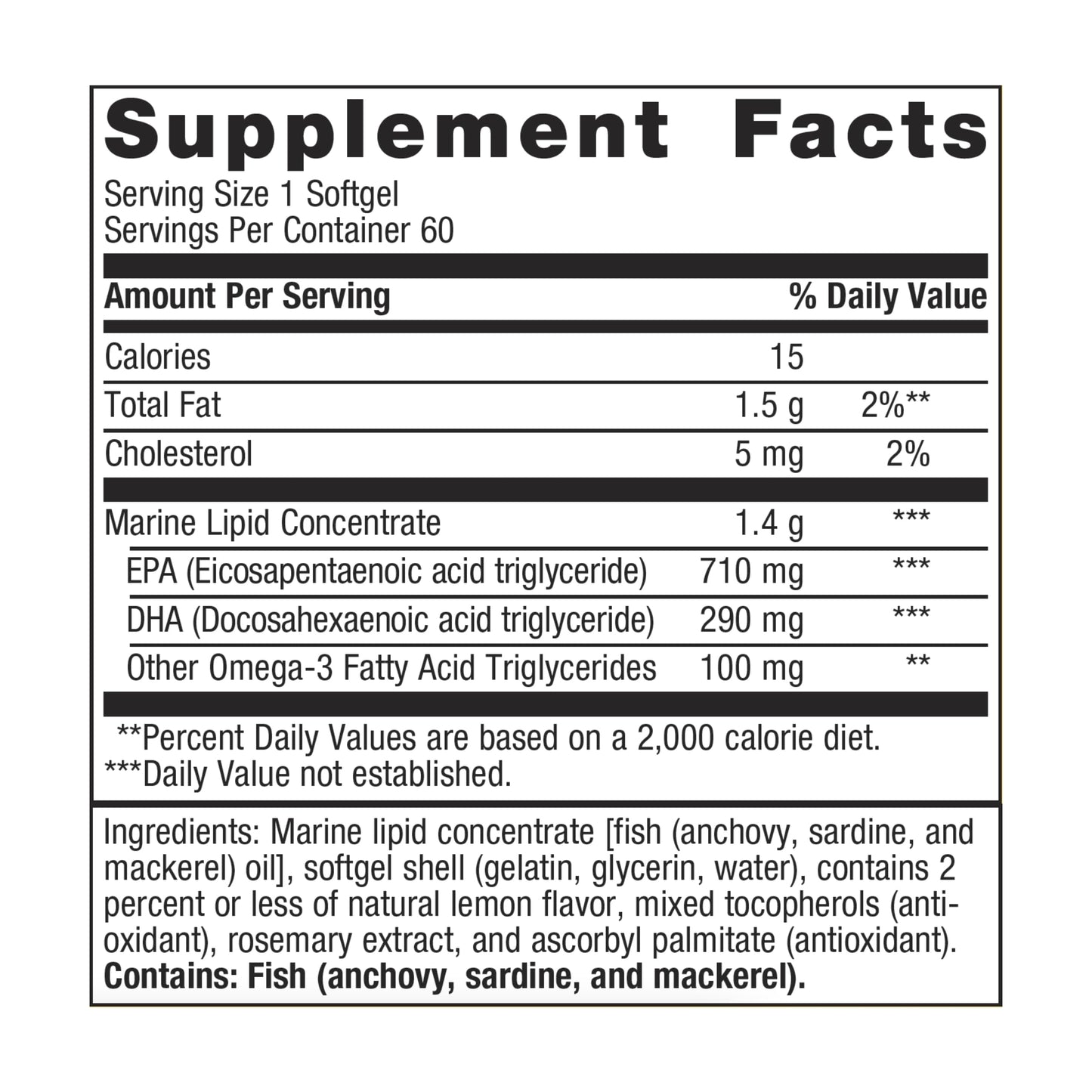 Metagenics OmegaGenics EPA-DHA 1000 Softgels 60 Count
