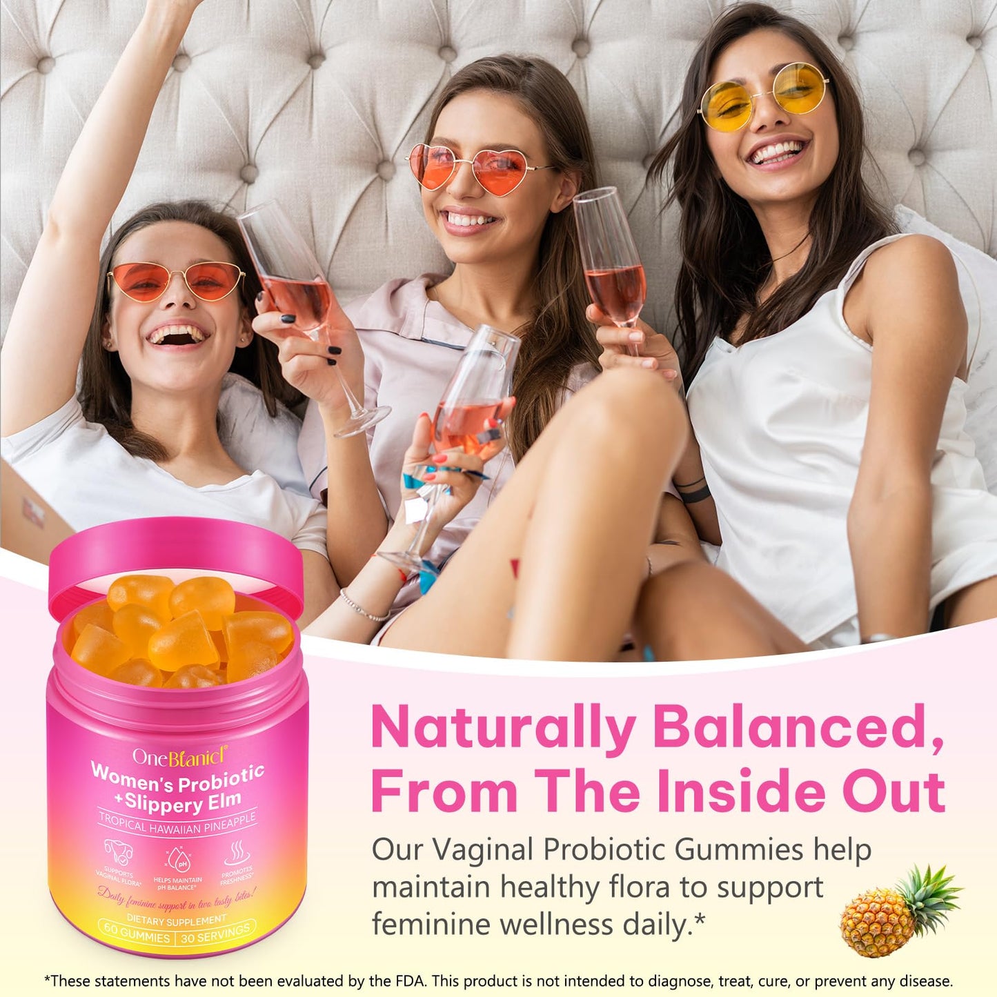Akeeronn Feminine Probiotics Gummies, 120 Count