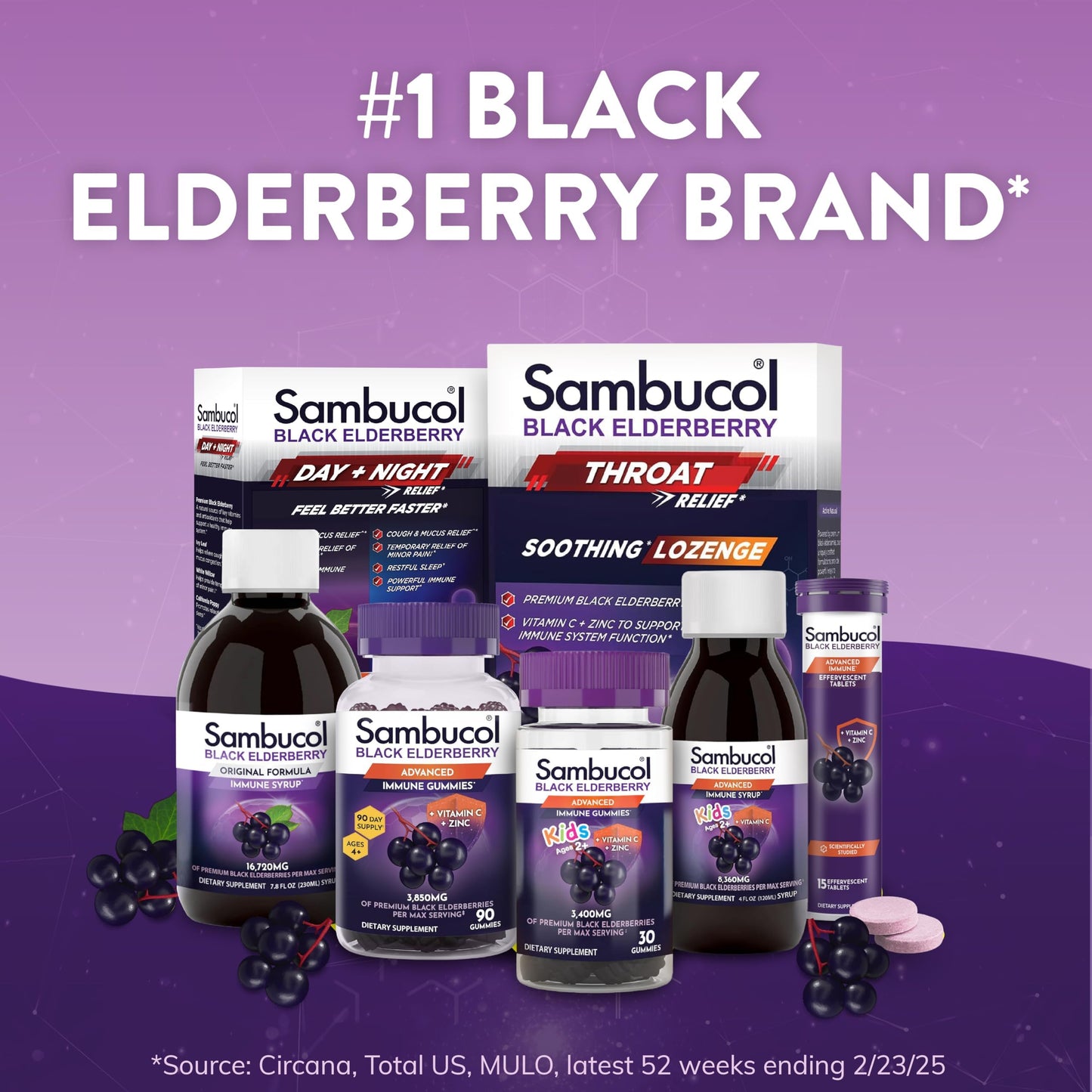 Sambucol Black Elderberry Throat Lozenge - Honey, Soothes Cough, 20 Tablets