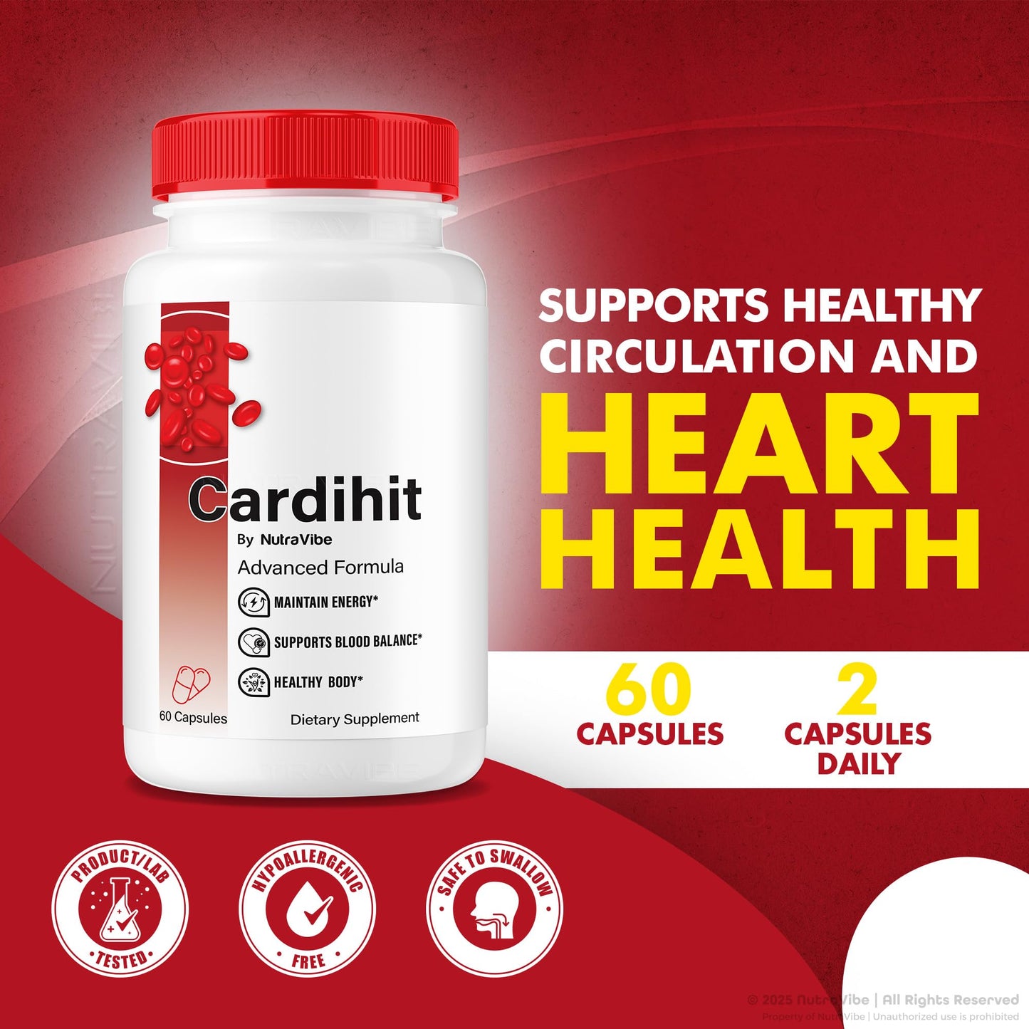 NutraVibe Cardihit Capsules 180 Capsules
