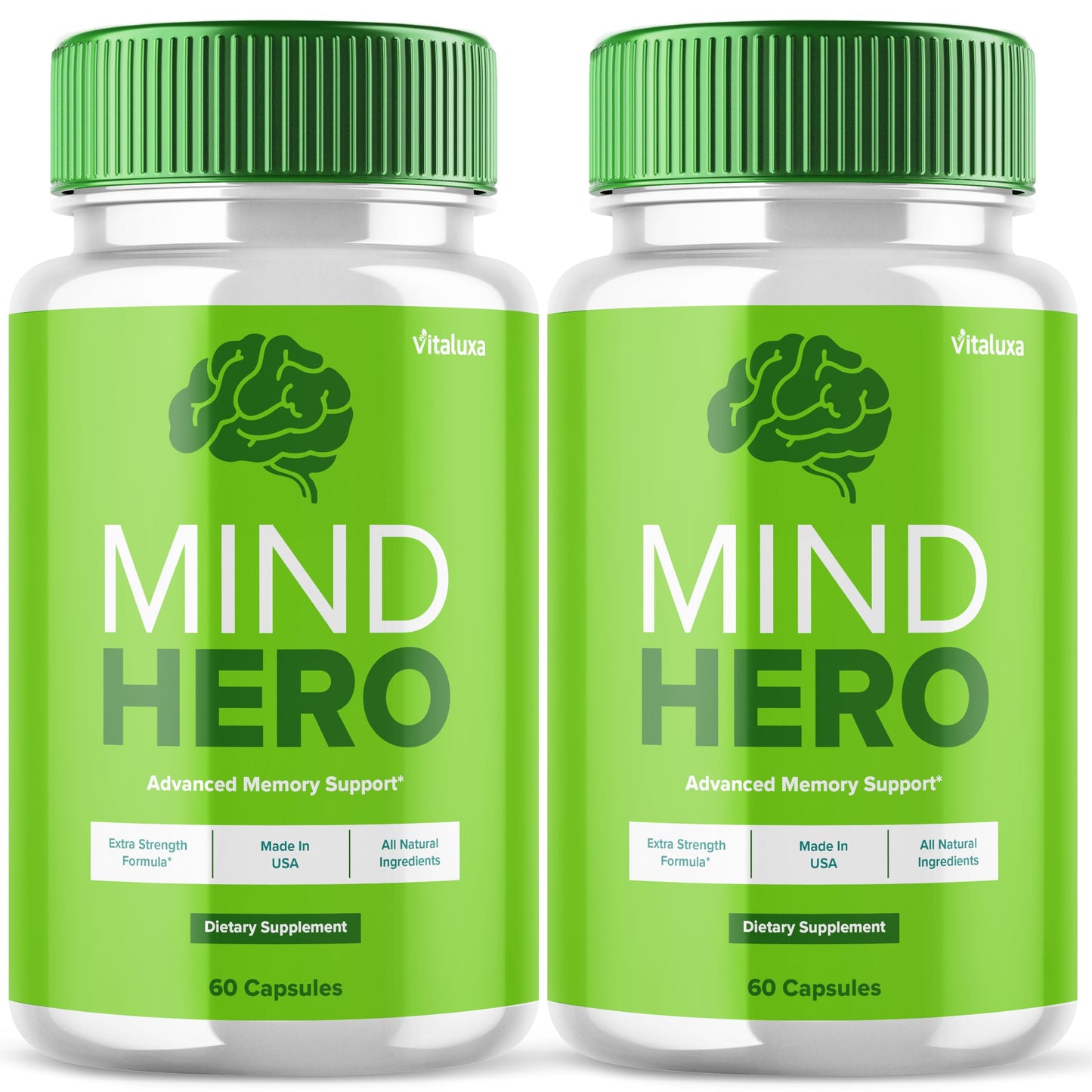 Vitaluxa Mind Hero Capsules Brain Booster Pills Advanced Formula Maximum Strength, 120 Capsules