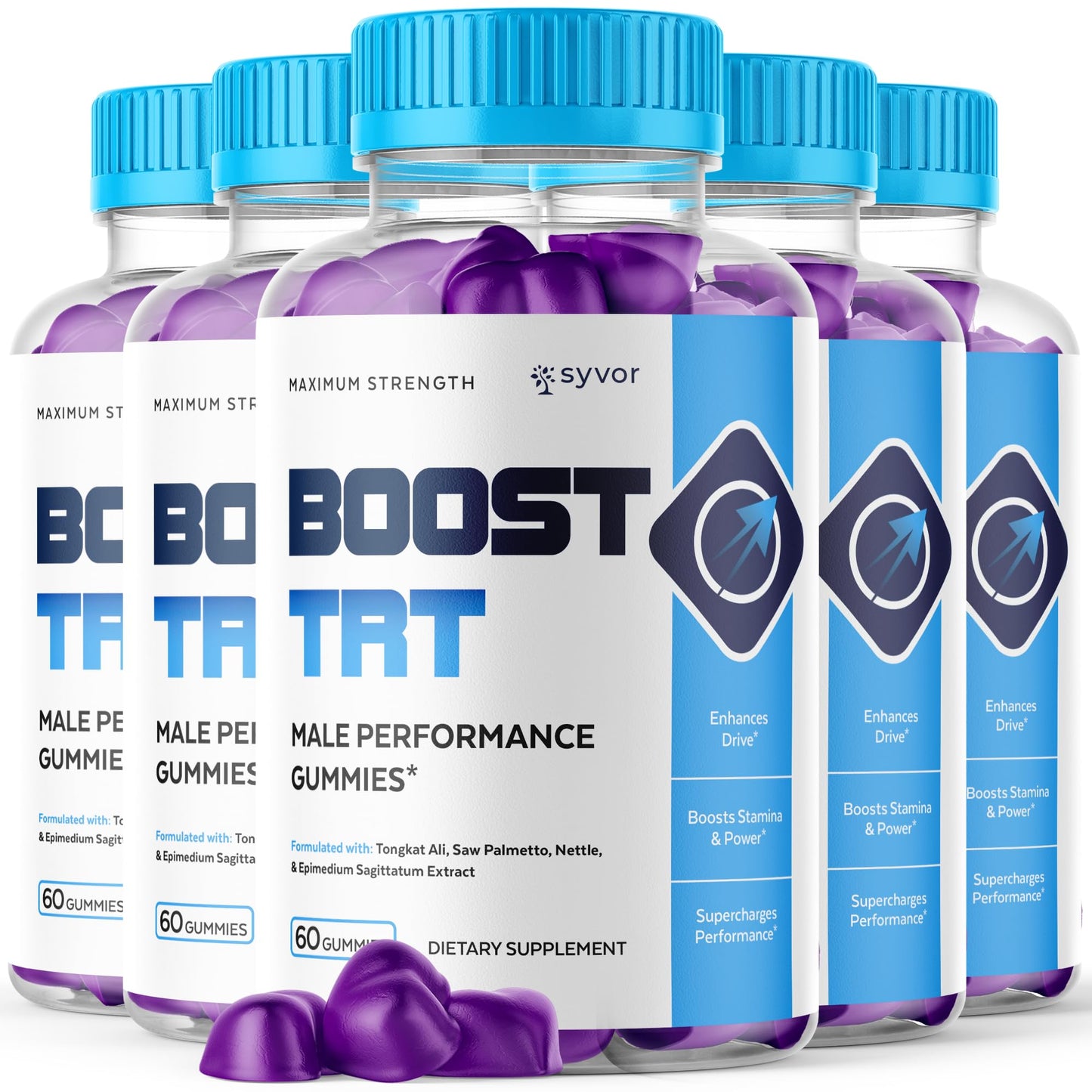 Syvor Boost TRT Gummies for Men, 60 Gummies