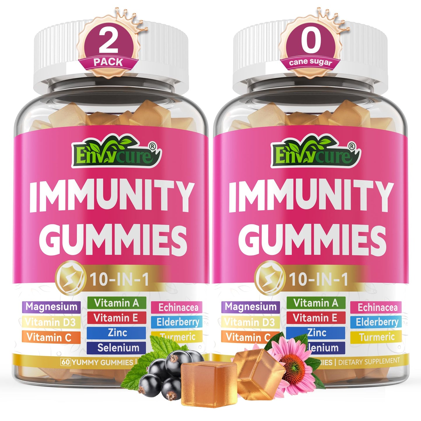EnvyCure 10 in 1 Immune Support Gummies, 120 Gummies