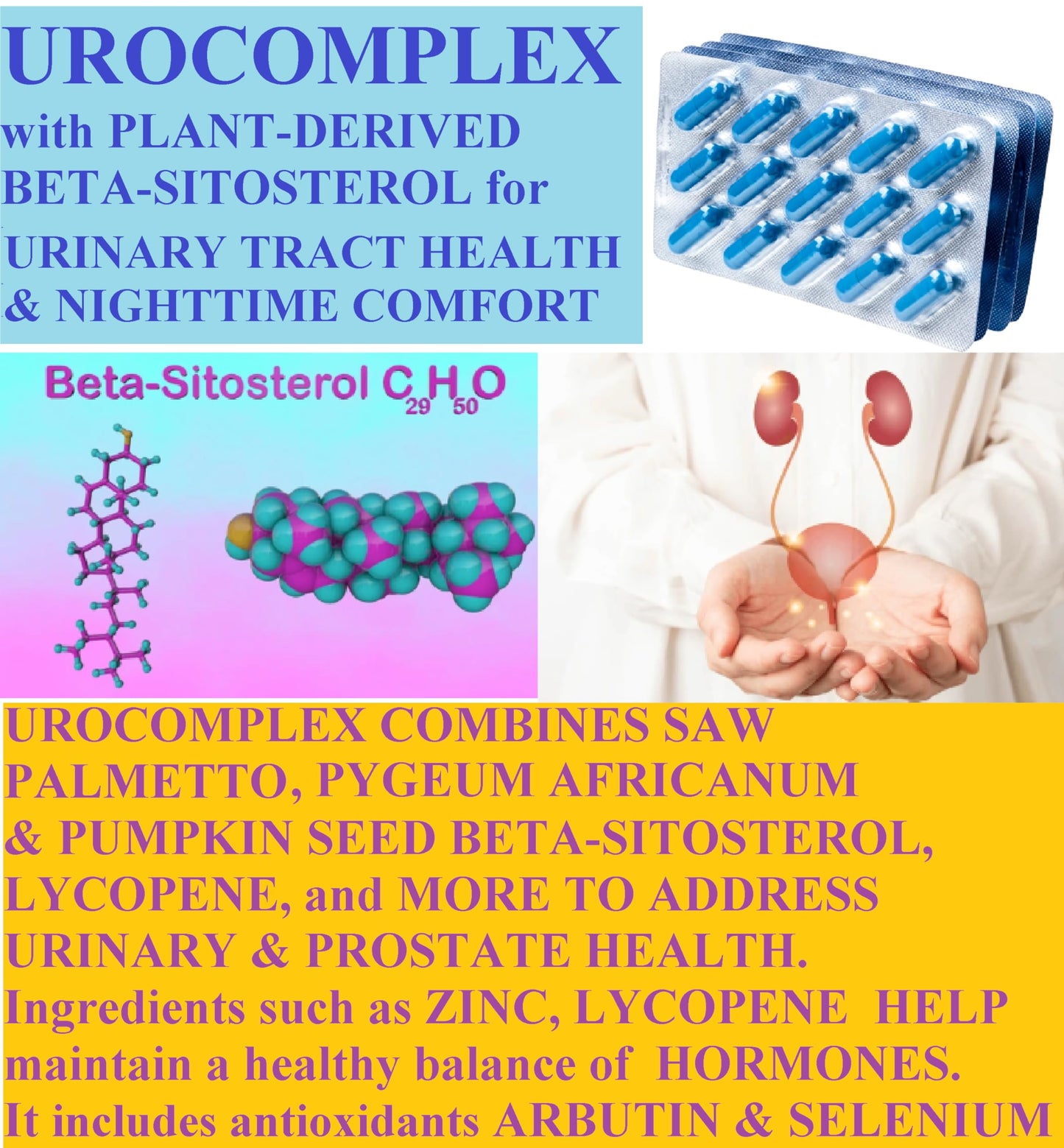 GENERIC Urinary Bladder & Prostate Support Supplement Capsule, 60 Count