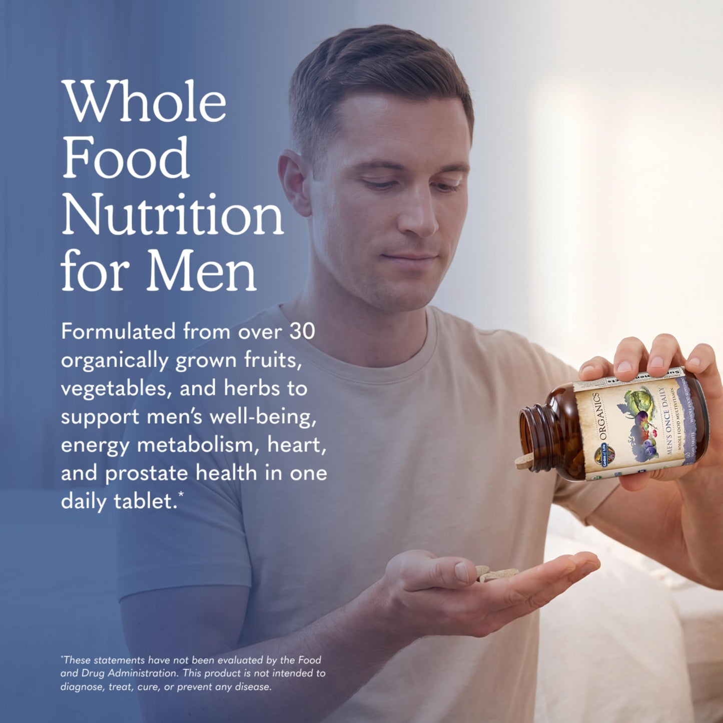 Garden of Life Once Daily Whole Food Multivitamin for Men 60 Tablets