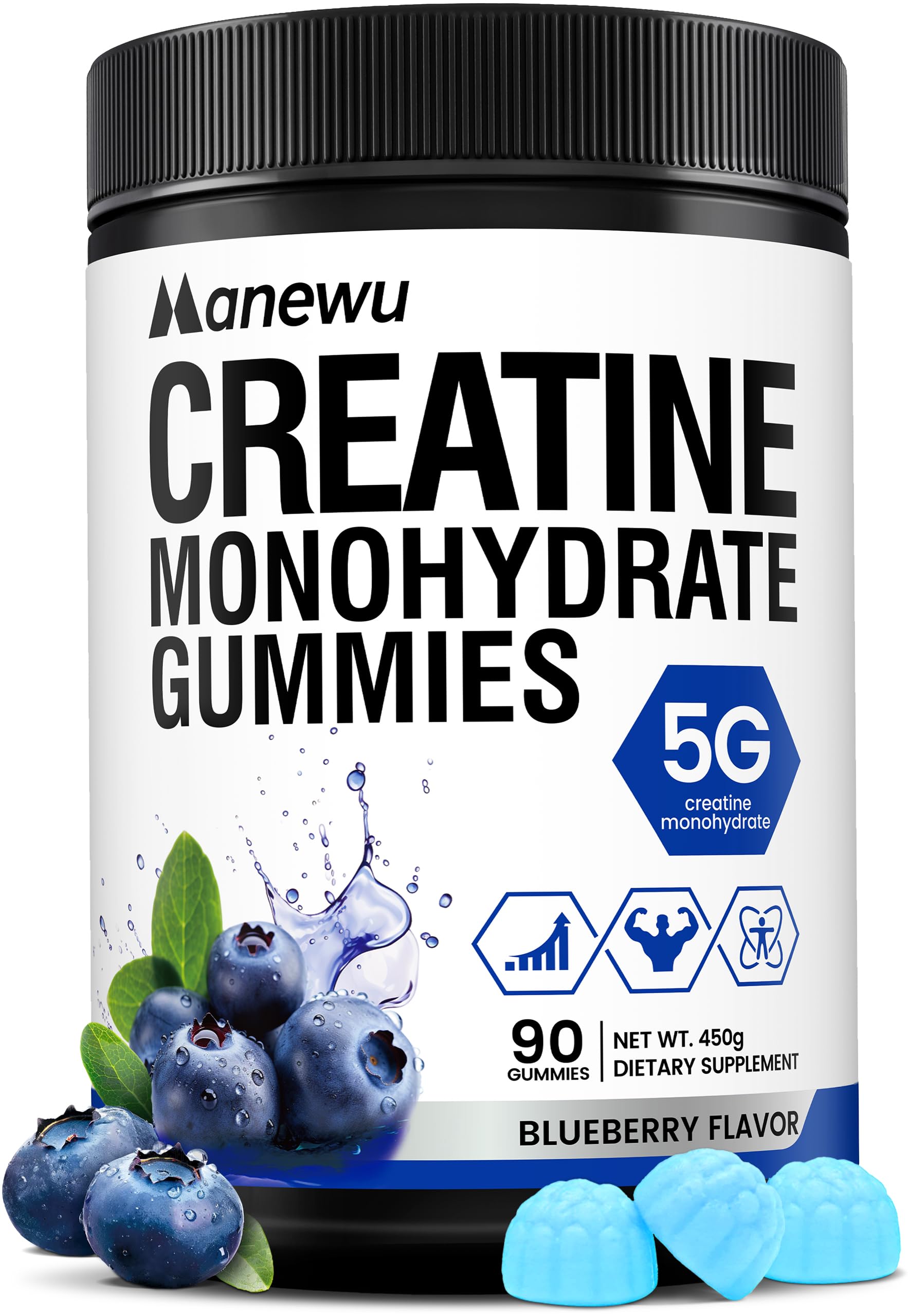 Manewu Creatine Monohydrate Gummy 90 Count