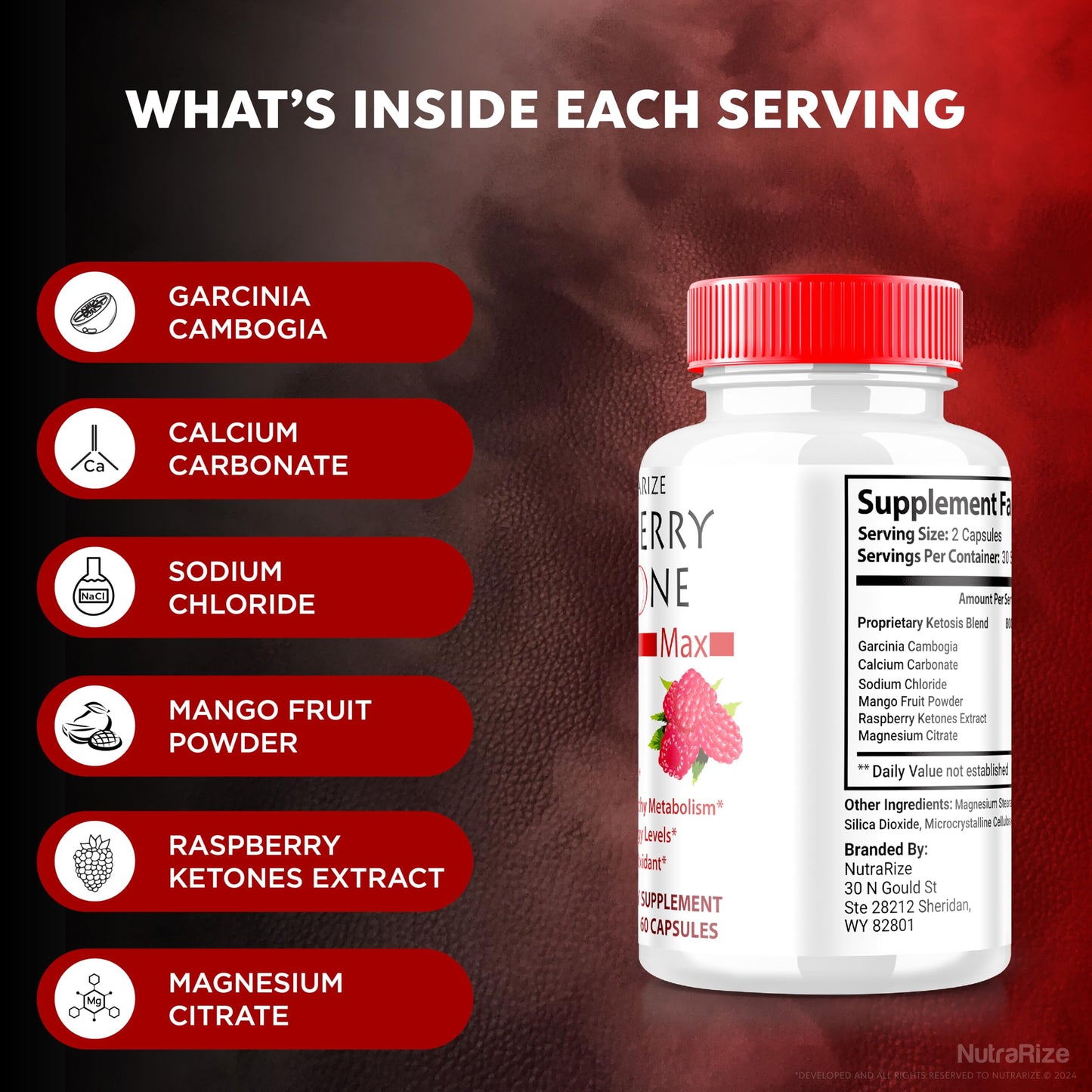 NutraRize Raspberry Ketone Capsules 180 Capsules