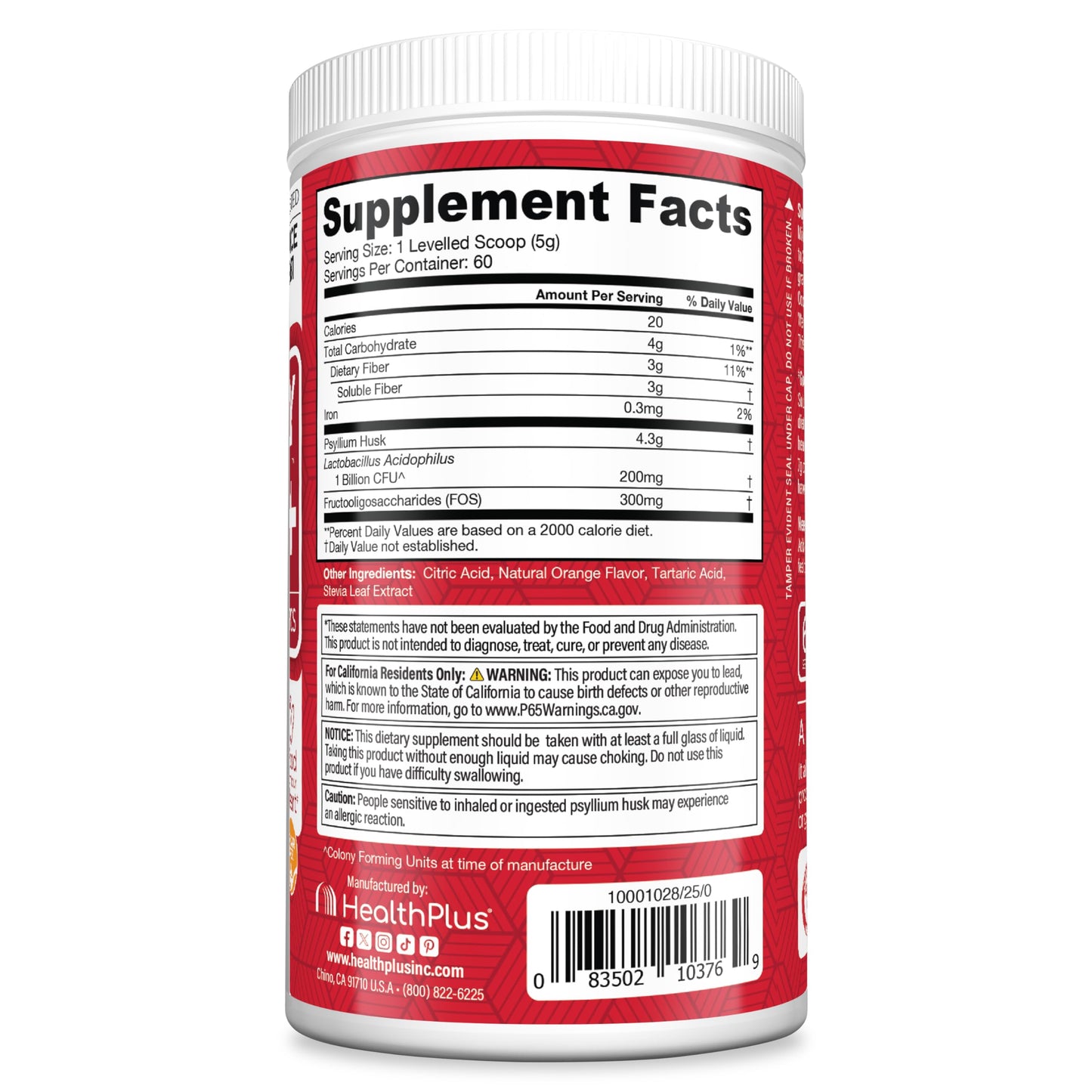 Health Plus Every Day Fiber+ Powder 36