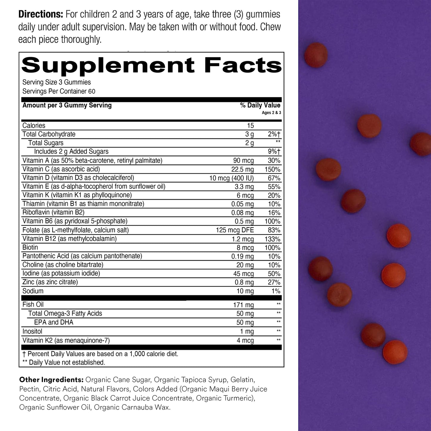 SmartyPants Toddler Multivitamin Gummies 180 Count