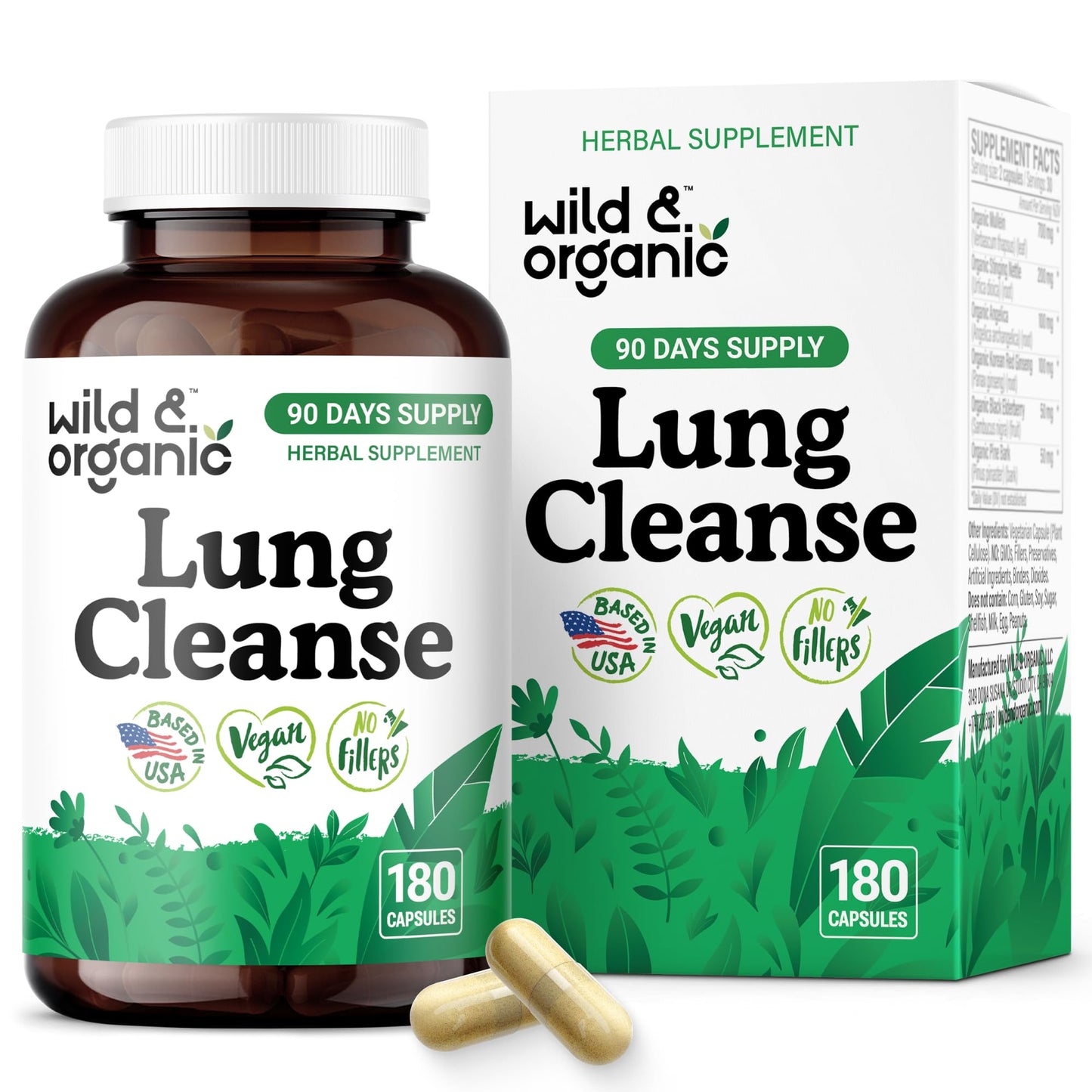 Wild & Organic Lung Cleanse Capsule 180 Count