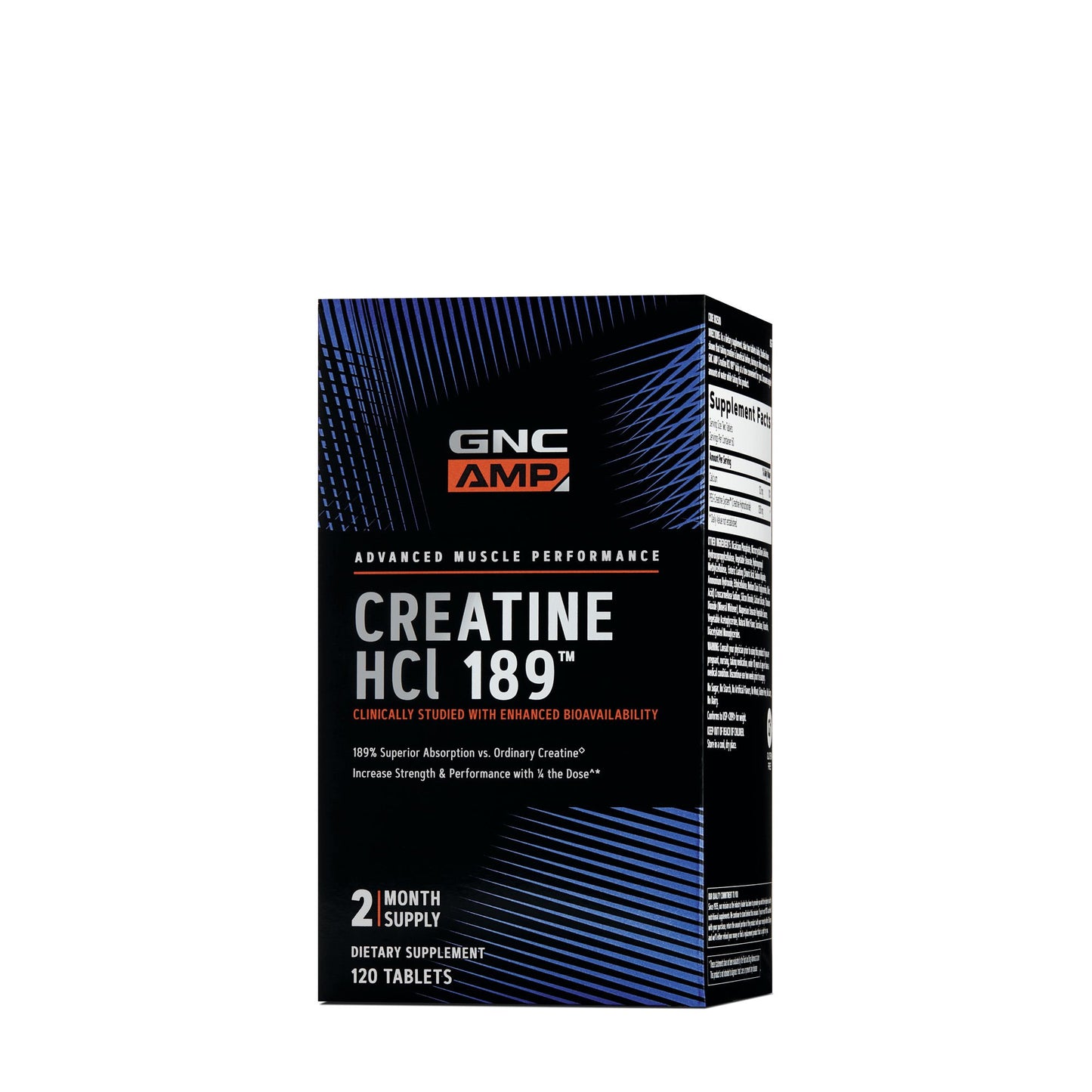 GNC AMP Creatine HCl 189 Capsules, 120 Count
