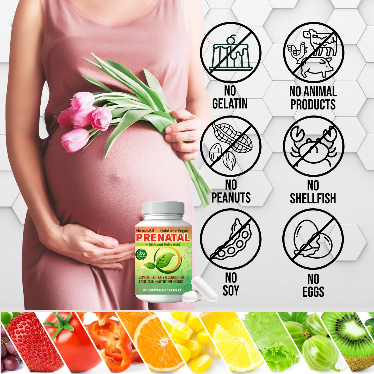 MonesAli Prenatal Vitamins for Women, 90 Capsules