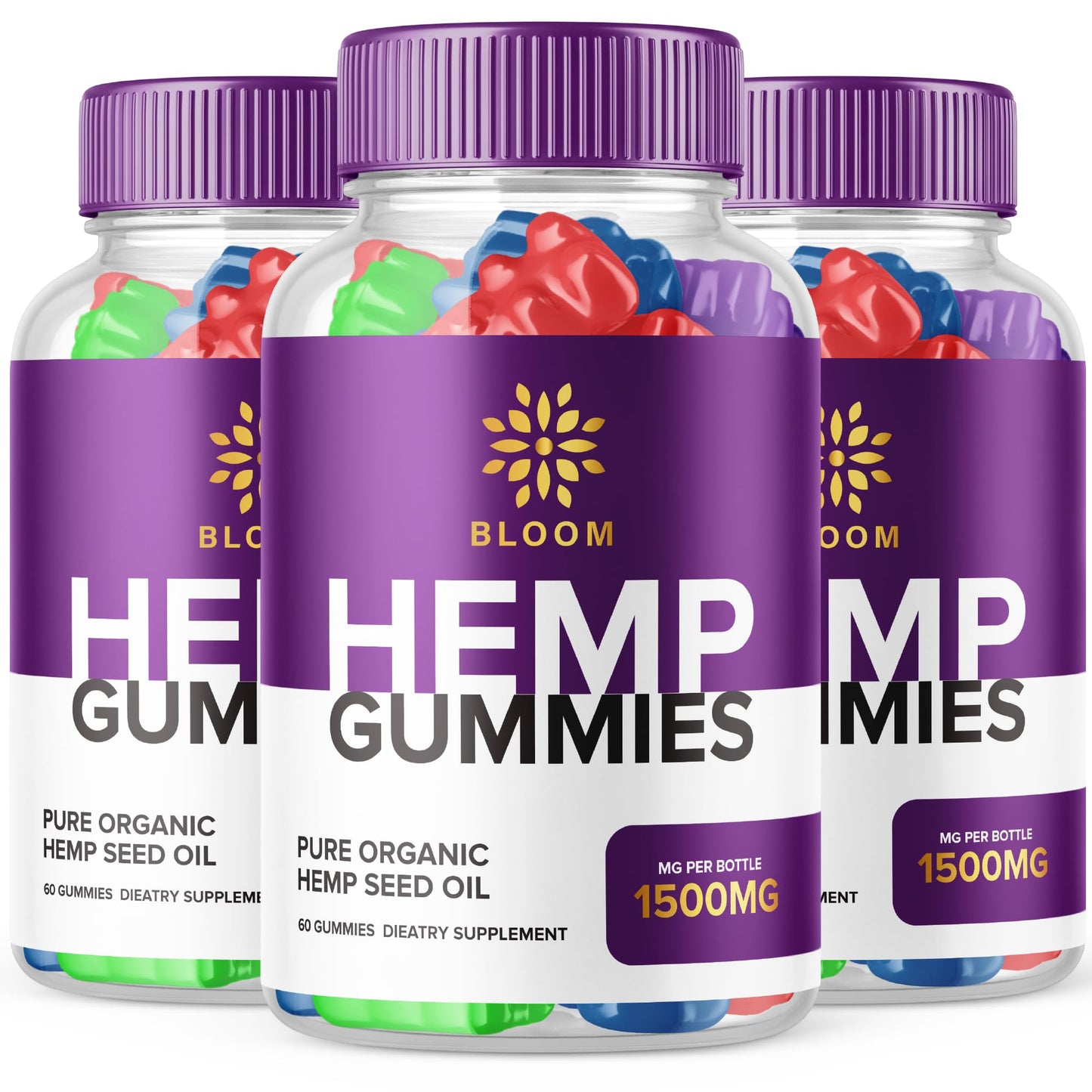 Purvia Bloom Hemp Gummies, 60 Gummies