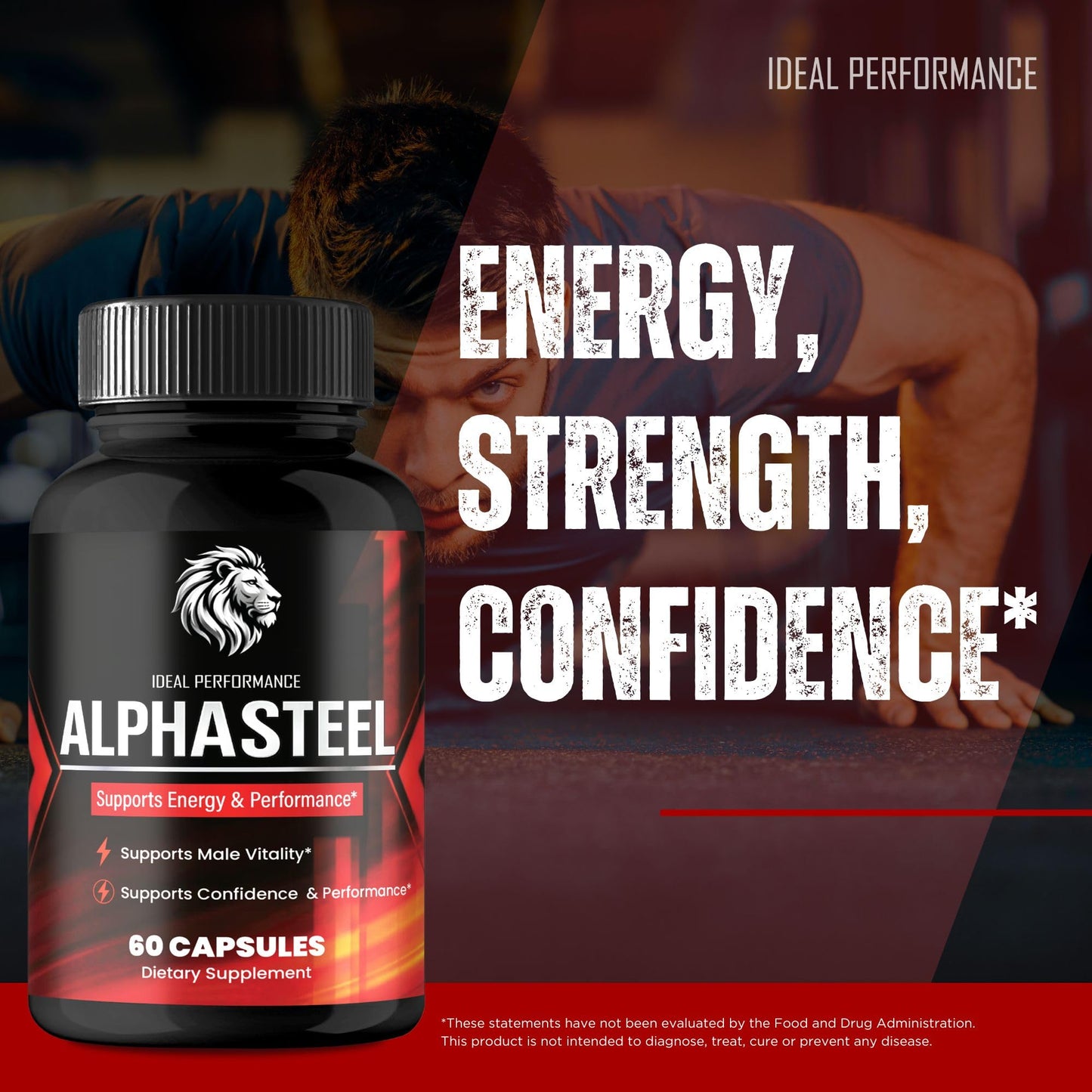 IDEAL PERFORMANCE AlphaSteel Capsule 60 Count