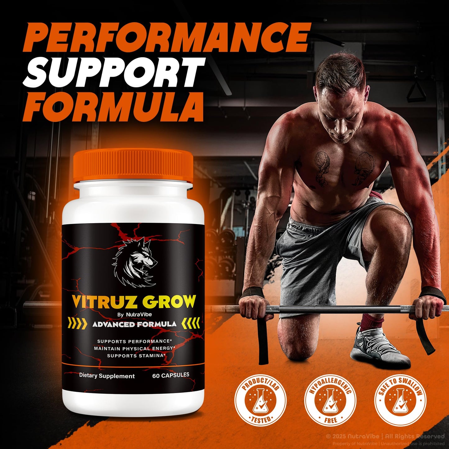 NutraVibe Vitruz Grow for Men Capsule, 60 Count