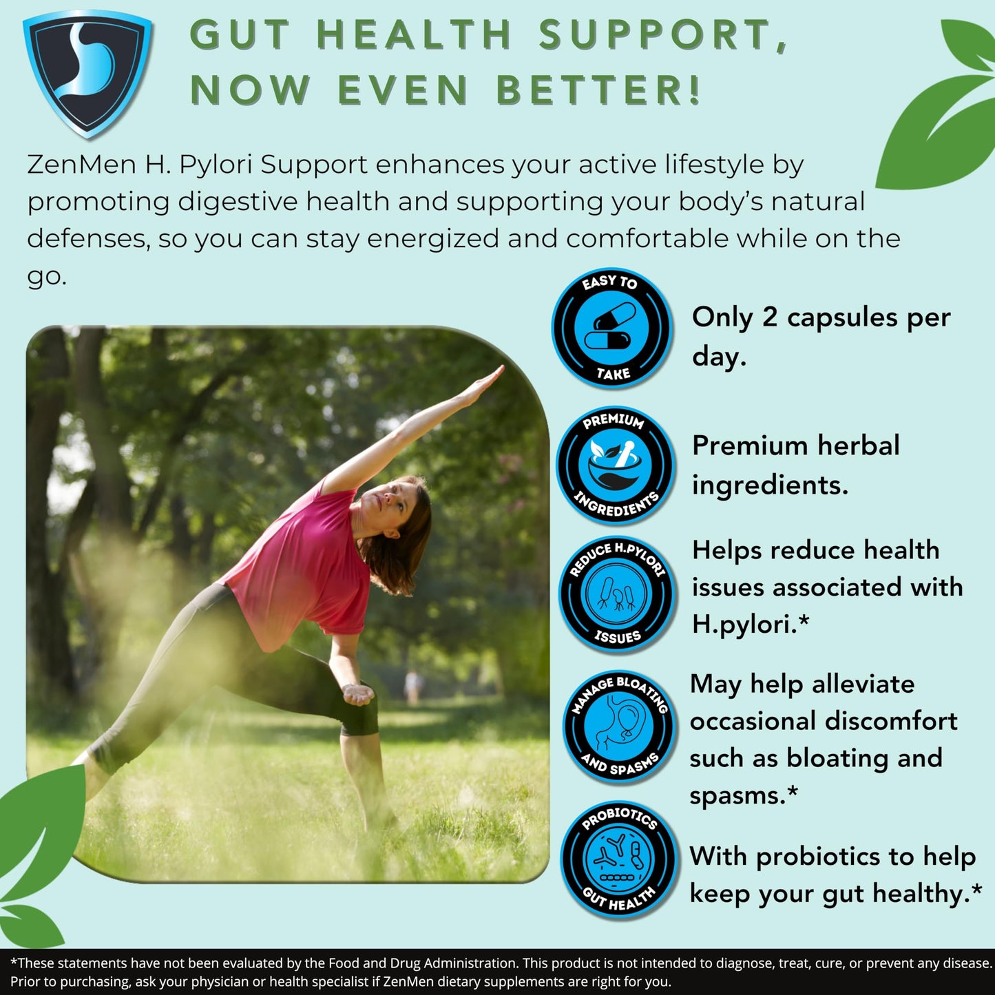 Zenmen Gut Health Bundle Body Odor and H.Pylori Support 120 Tablets