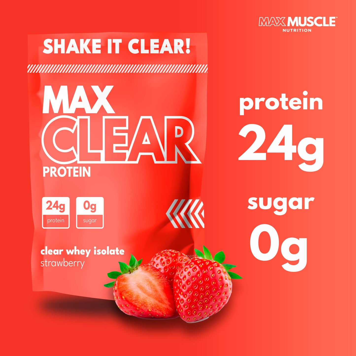 Max Muscle Clear Whey Isolate Powder, 24.69 oz