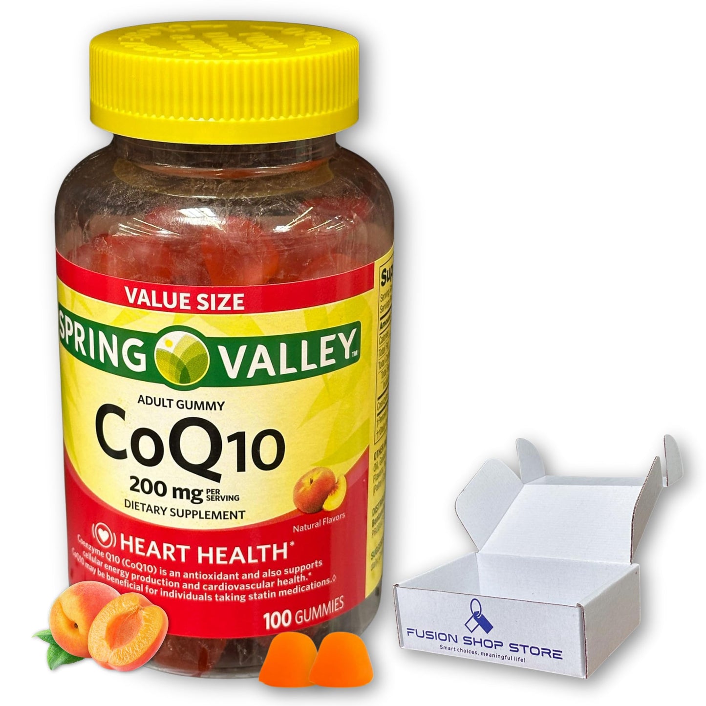 Fusion Shop Store CoQ10 200mg Gummies 100 Count