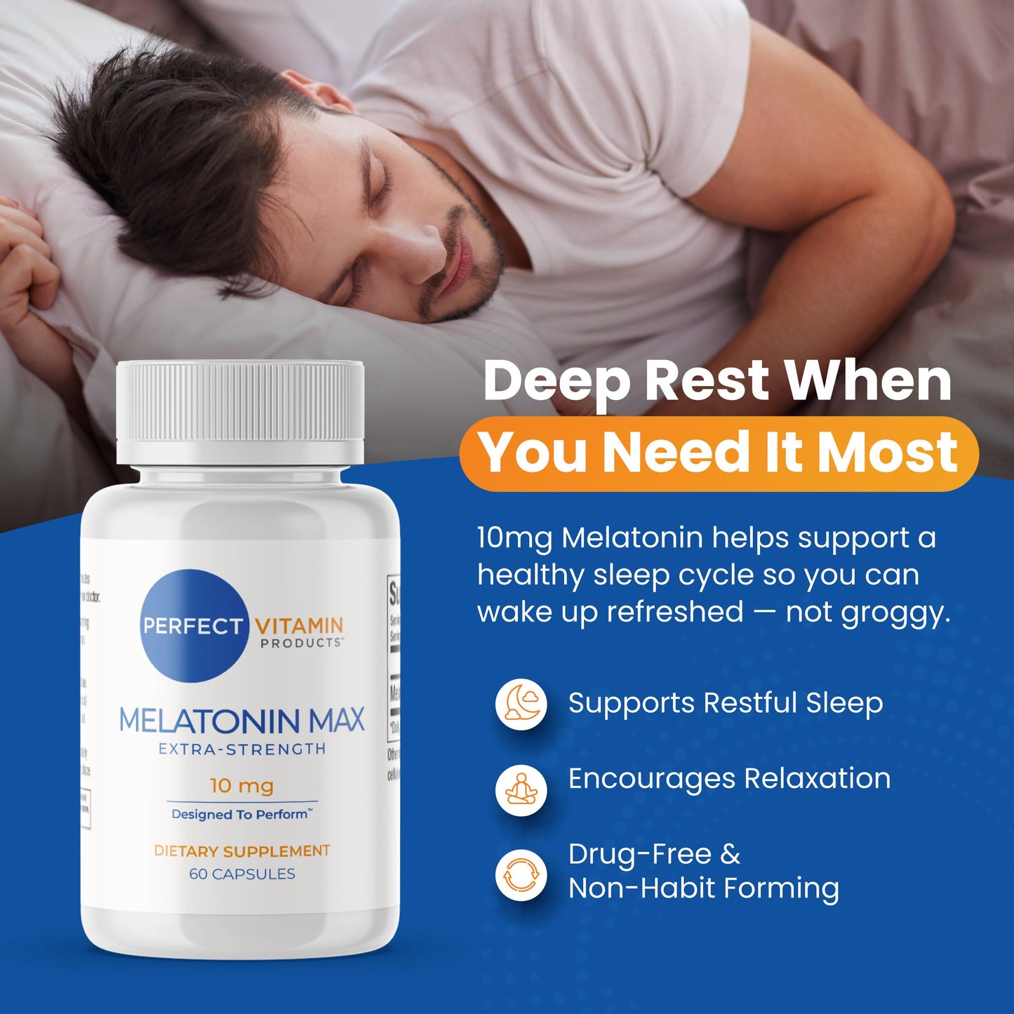 Perfect Vitamin Products Melatonin MAX 10mg Capsule 120 Capsules
