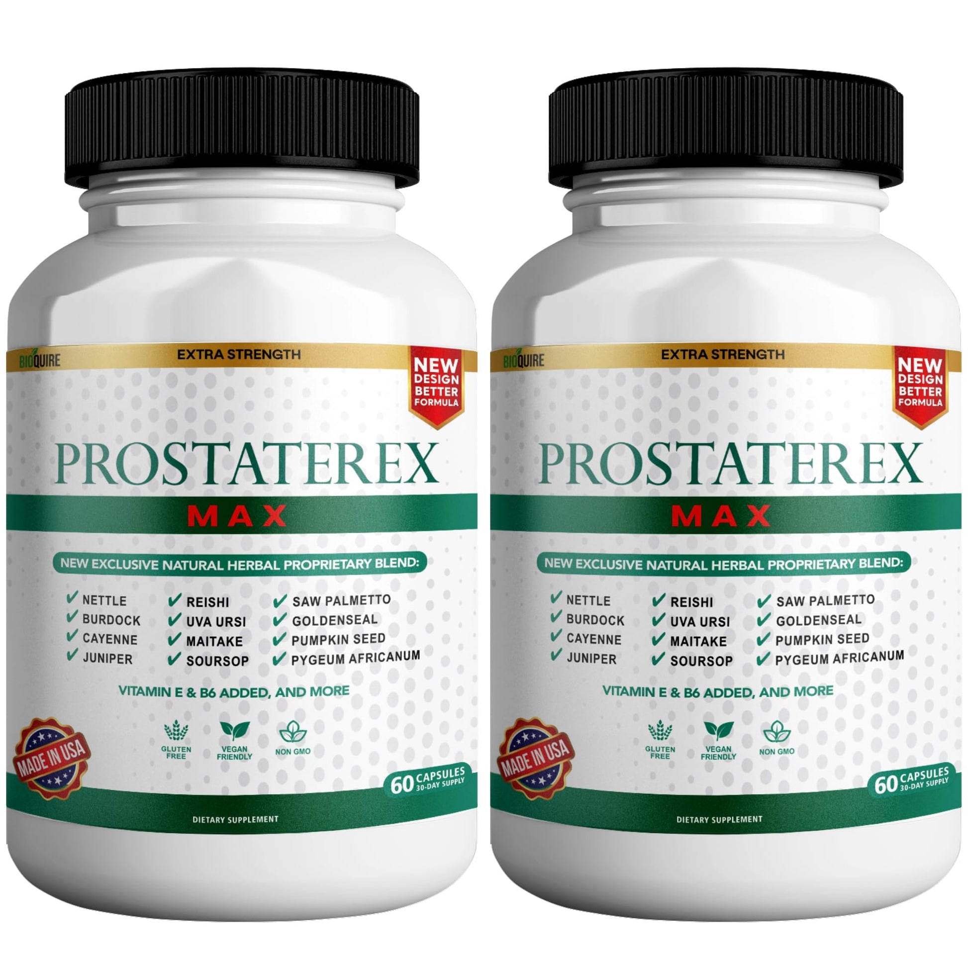BIOQUIRE ProstateRex Max Extra Strength Prostate Health Support Supplement, Saw Palmetto, Vegan, Non-GMO, Gluten-Free, 120 Capsules