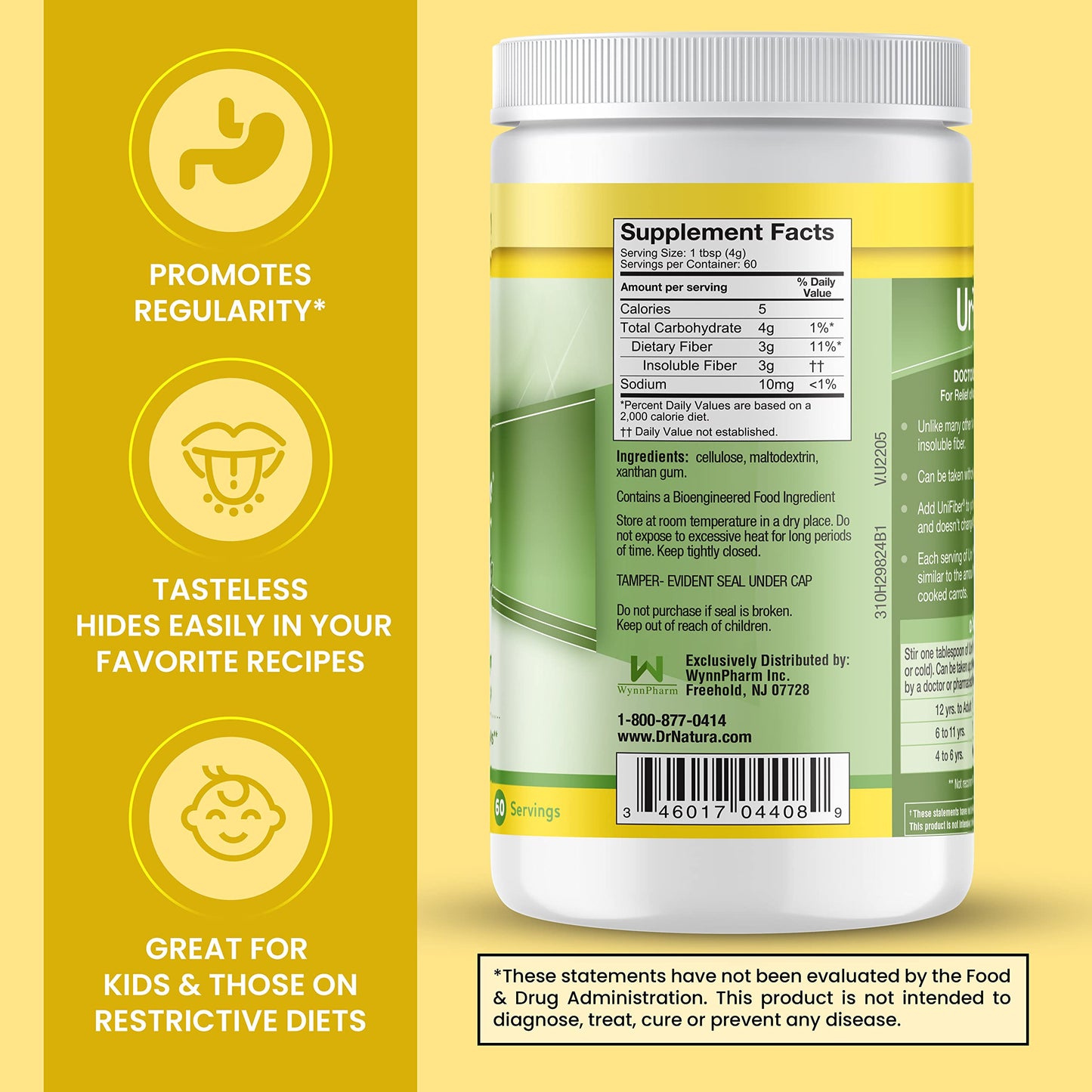 DrNatura Unifiber Natural Fiber Supplement Powder 8.4 Ounce