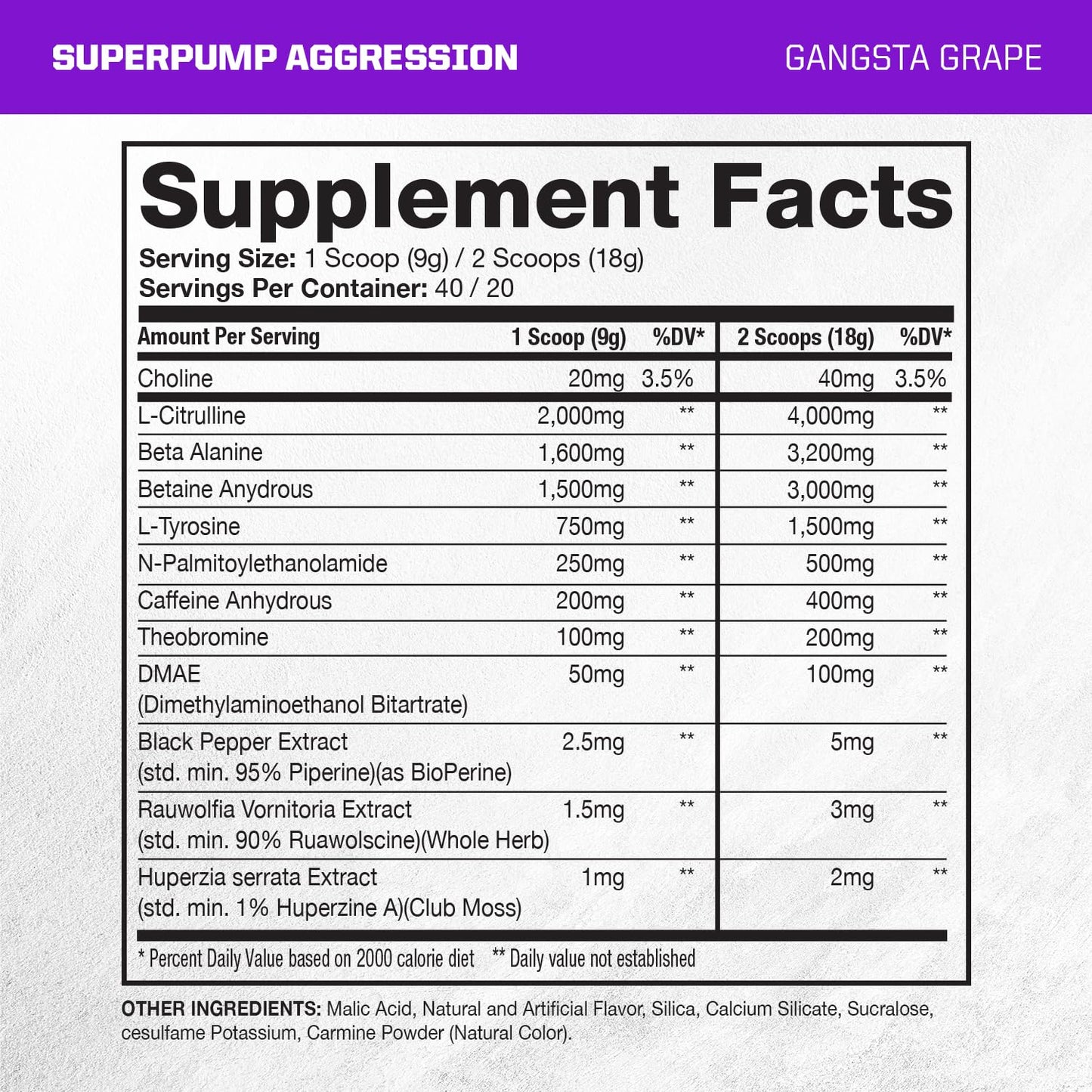 Gaspari Nutrition SuperPump Aggression Pre-Workout Powder 15.87 oz