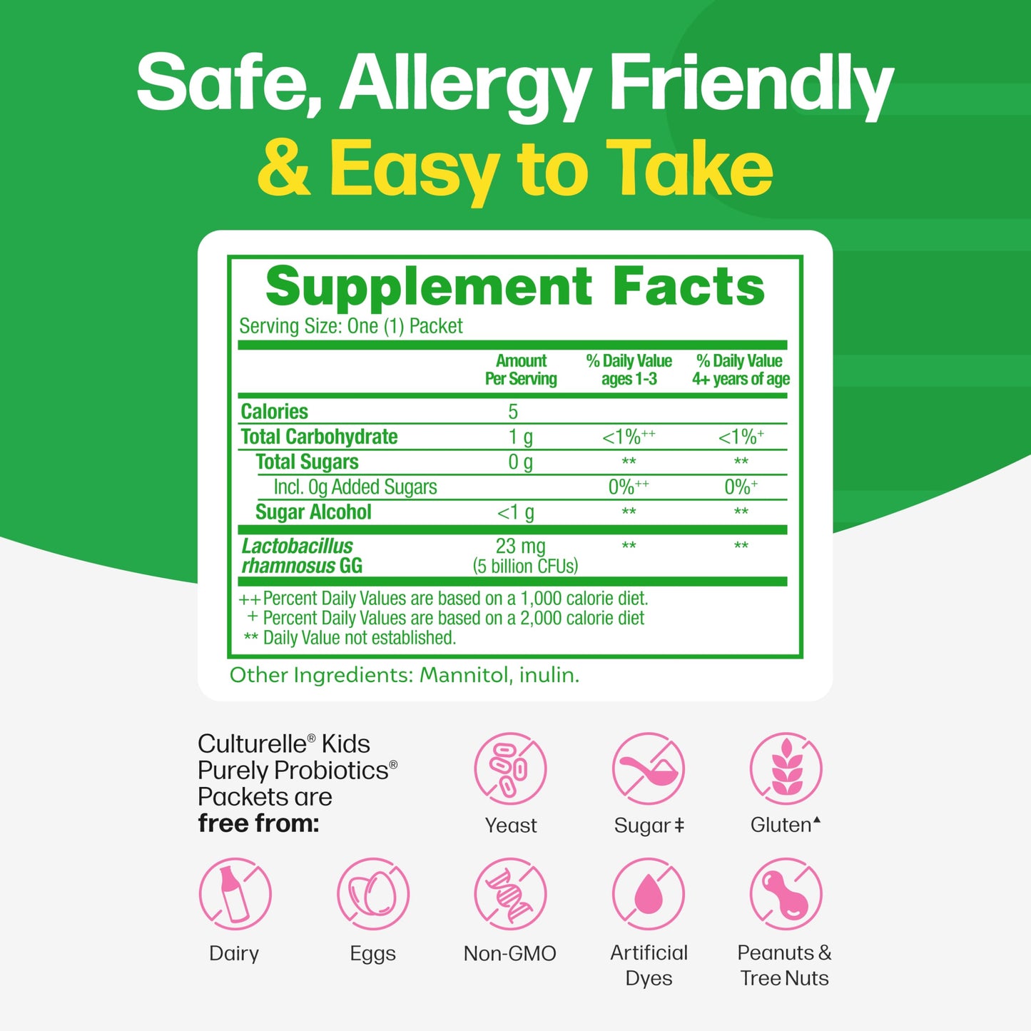 Culturelle Kids Daily Probiotic Packets Powder 30 Count