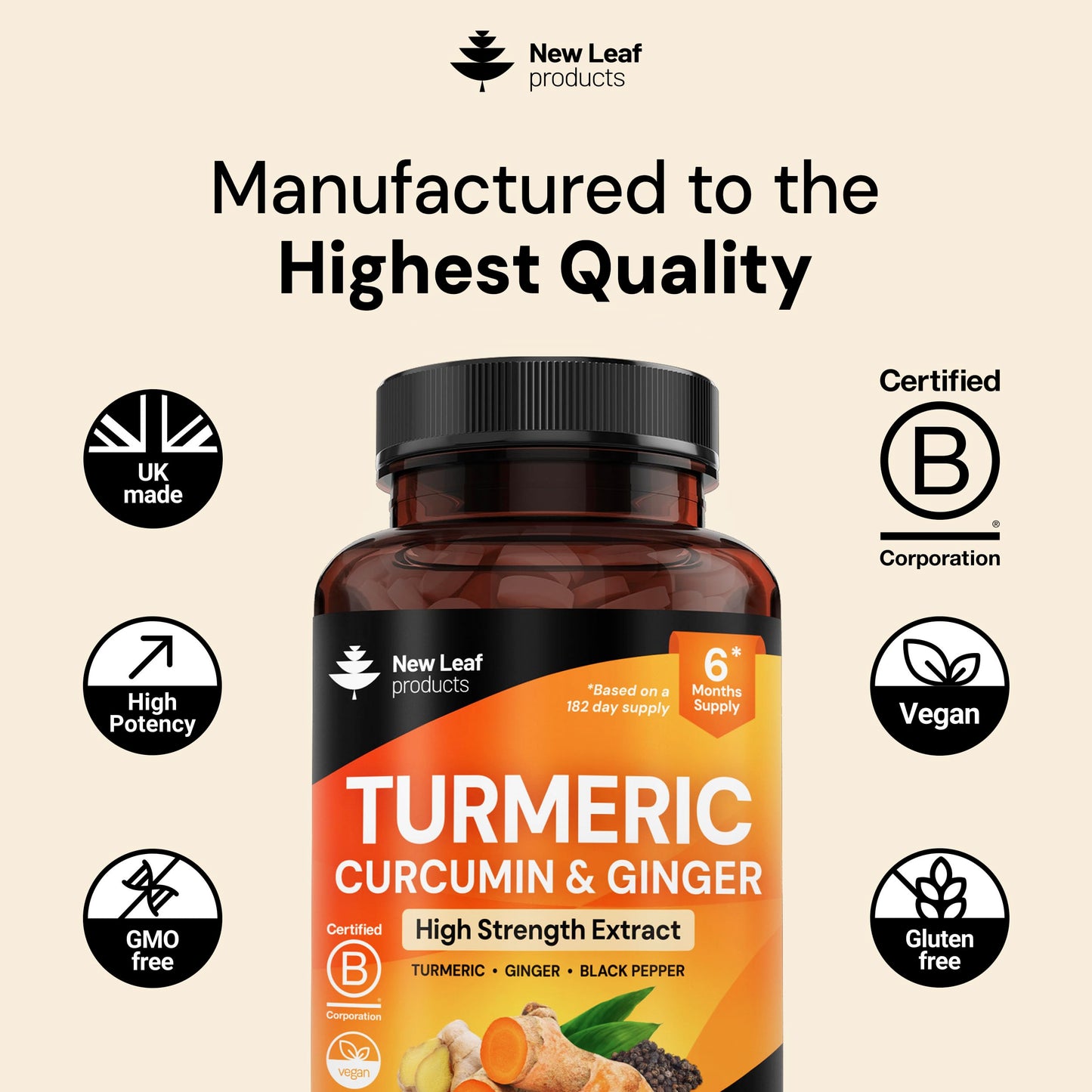 New Leaf Products Turmeric Tablet, 365 Tablets