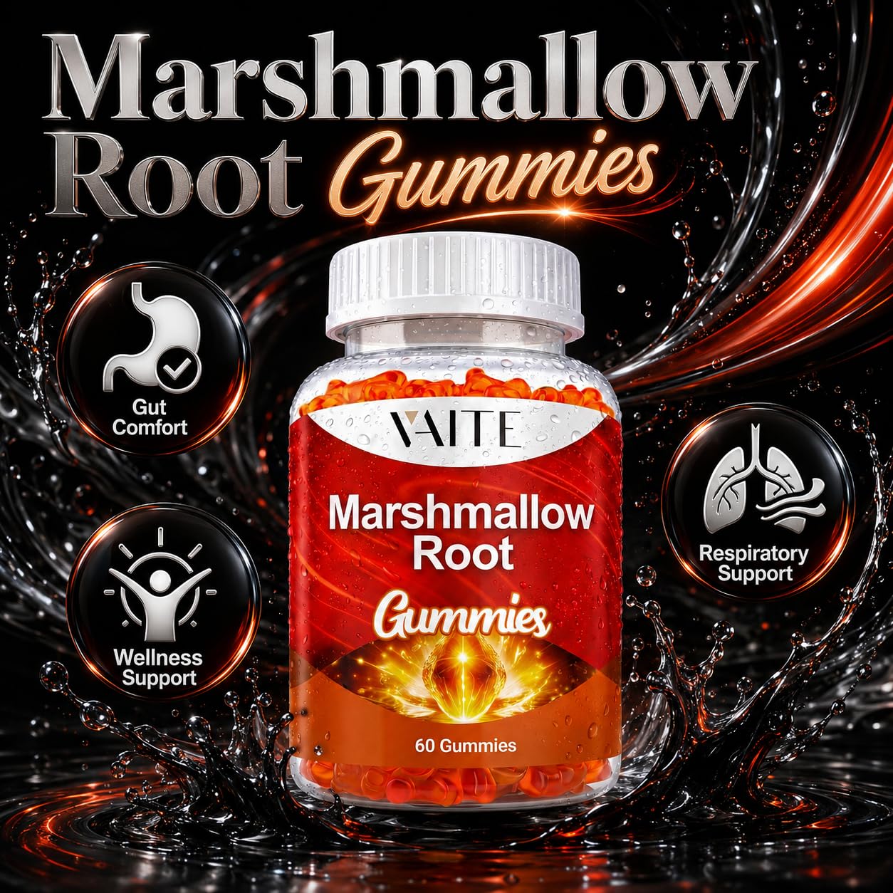 VAITE Marshmallow Root Gummies 60 Count