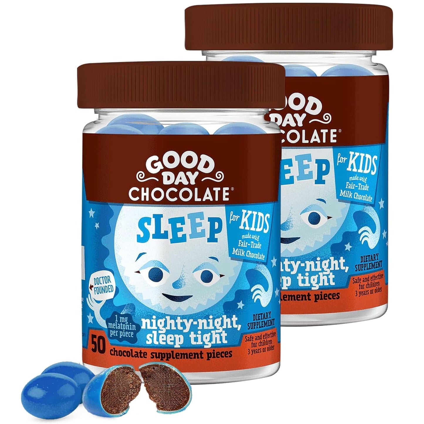 Good Day Chocolate Melatonin for Kids Chewable 100-count