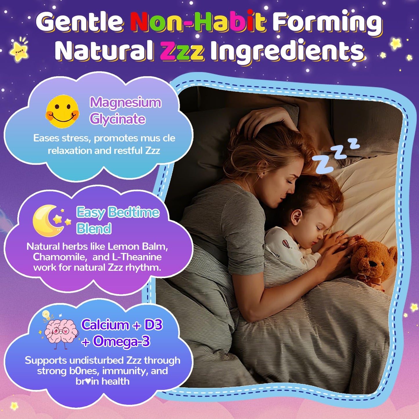 Fajeckma Magnesium Glycinate Gummies for Kids 4+ 120 Count
