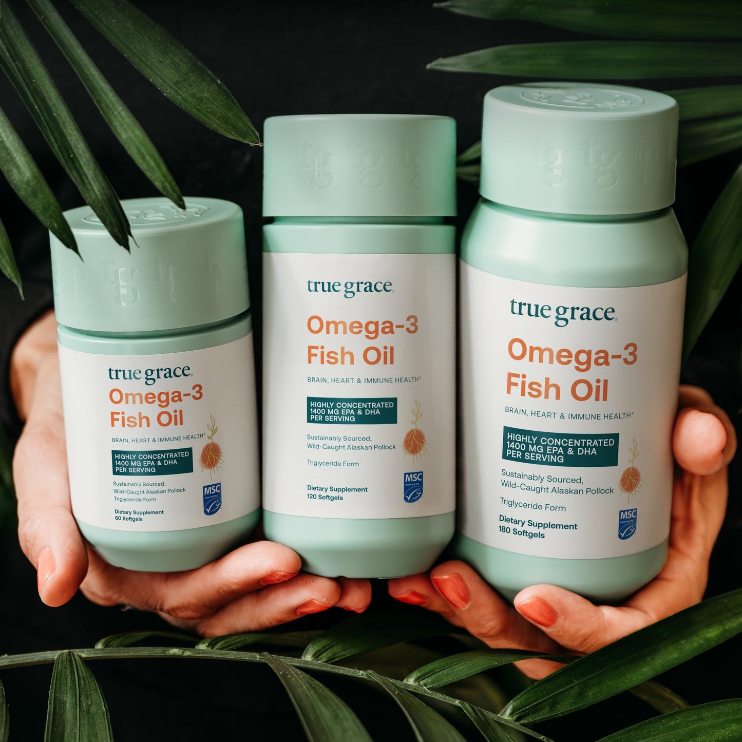 True Grace Omega-3 Fish Oil Softgels 60