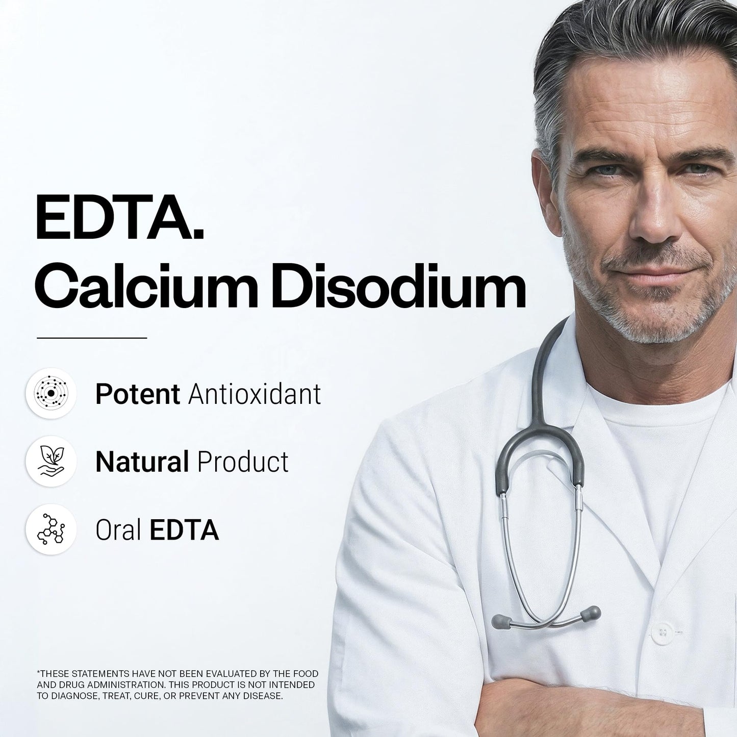 Supersmart EDTA 1000mg per Day Calcium Disodium EDTA Capsule, 180 Capsules