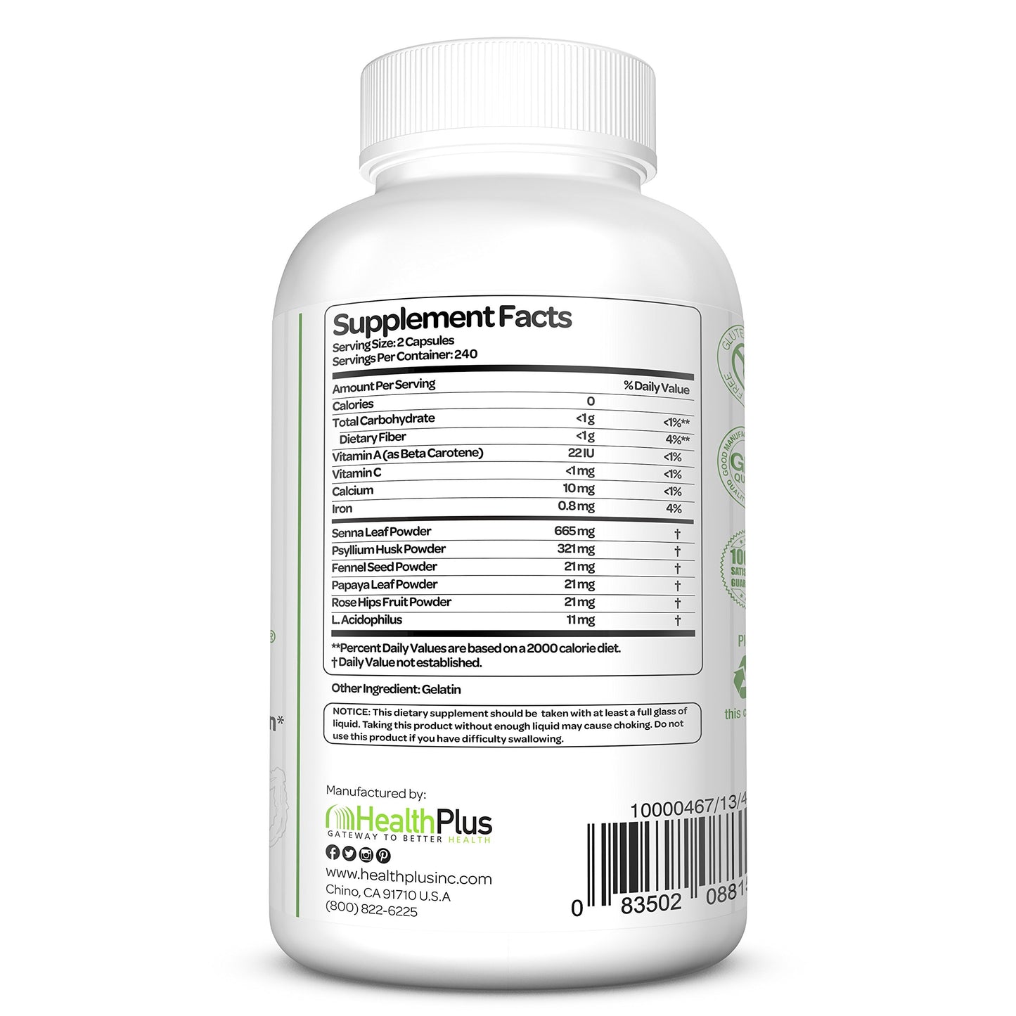 Health Plus Super Colon Cleanse 10-Day Detox Powder, 480 Count