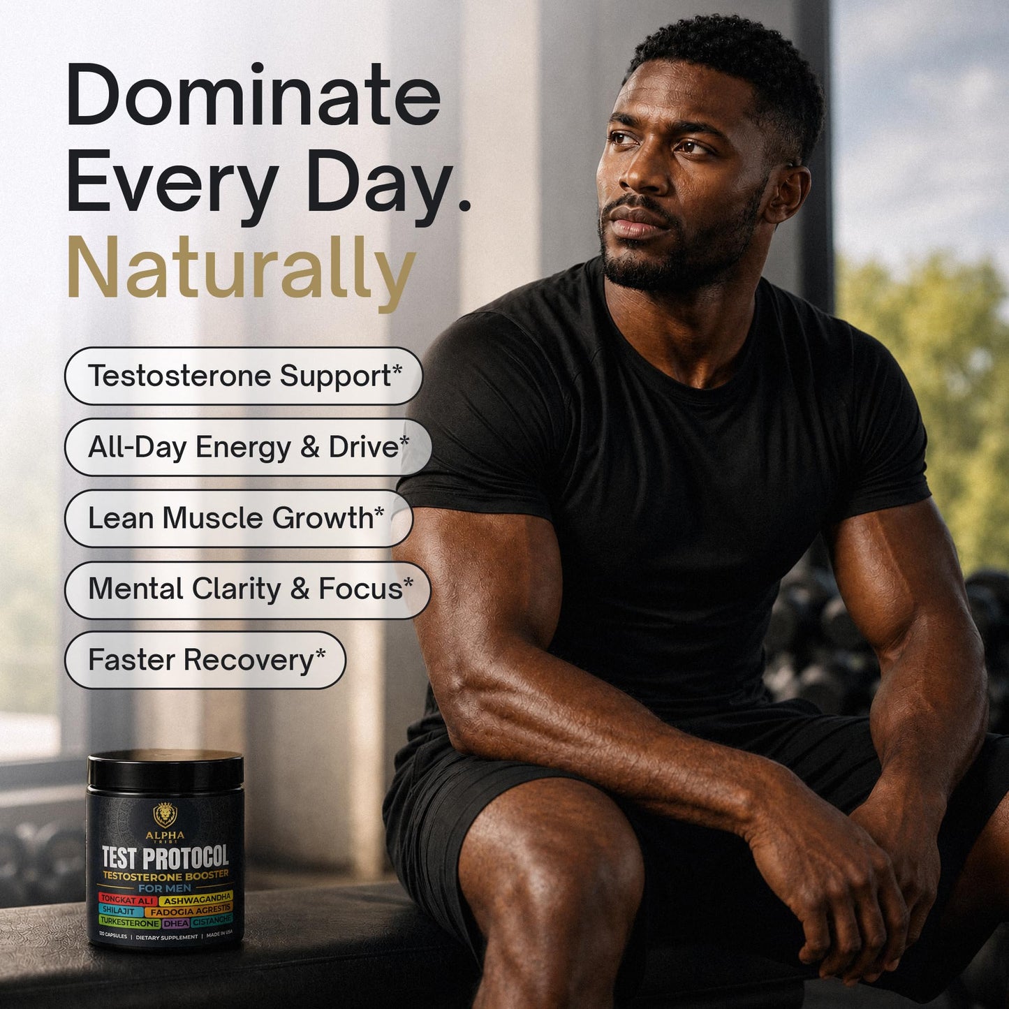 Alpha Tribe Test Protocol Elite Natural Testosterone for Men Capsules 1080