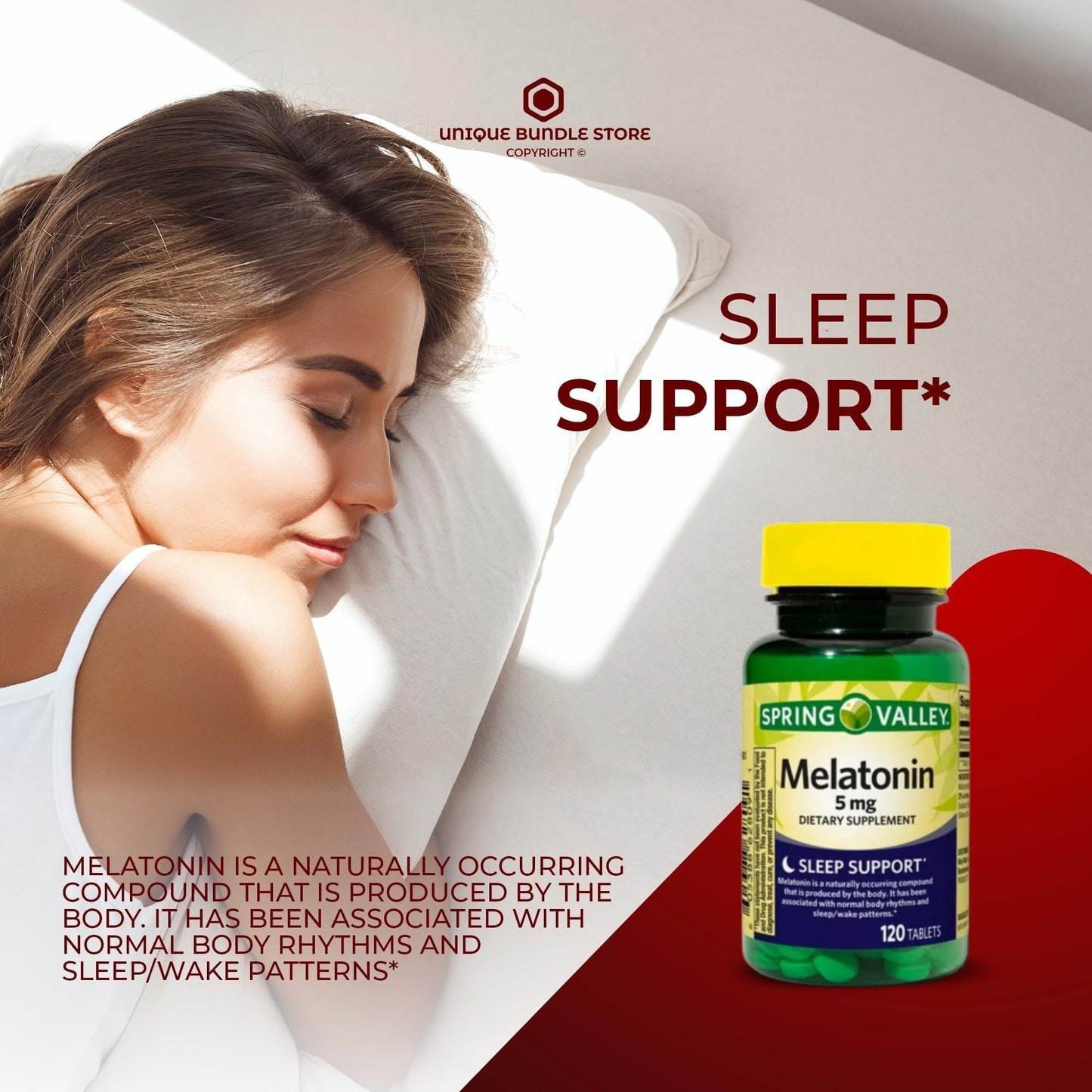 Unique Bundle Store Melatonin 5mg Tablets 360