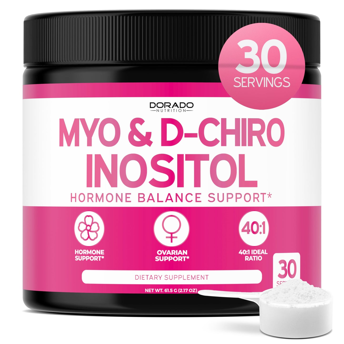 DORADO NUTRITION Myo-Inositol & D-Chiro Inositol Supplement Powder, 2.17 Ounce