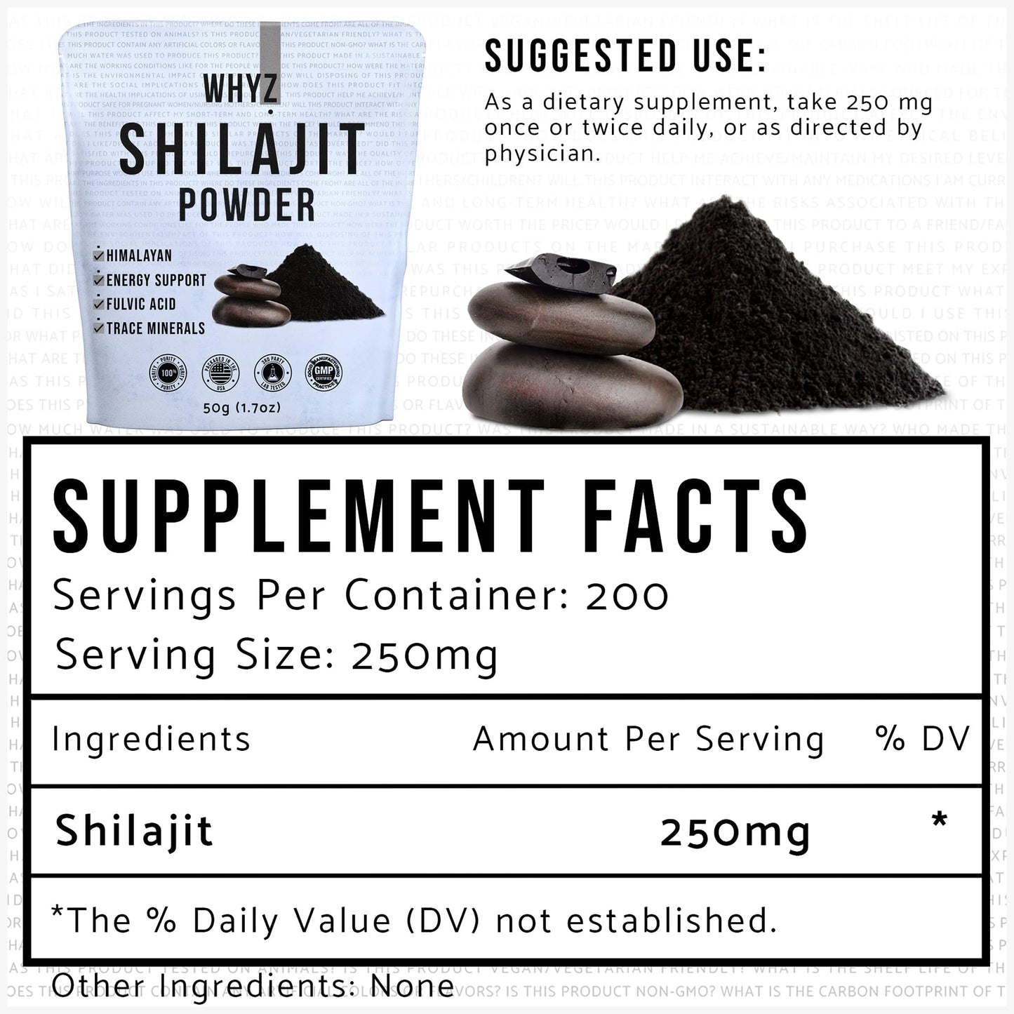 WHYZ Shilajit Powder, 1.7 oz